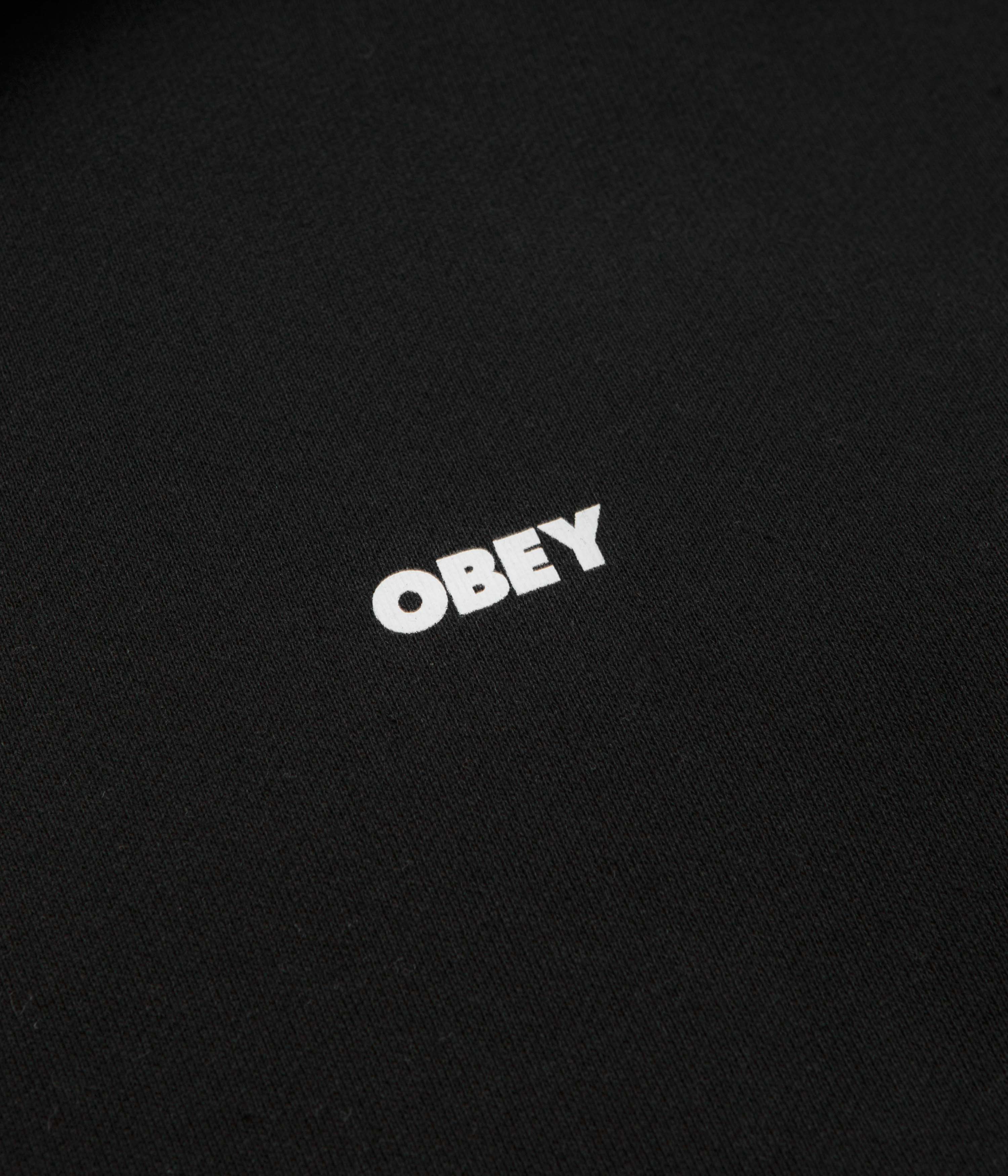 Obey Bold Icon Extra Heavy Hoodie - Black - Image 4