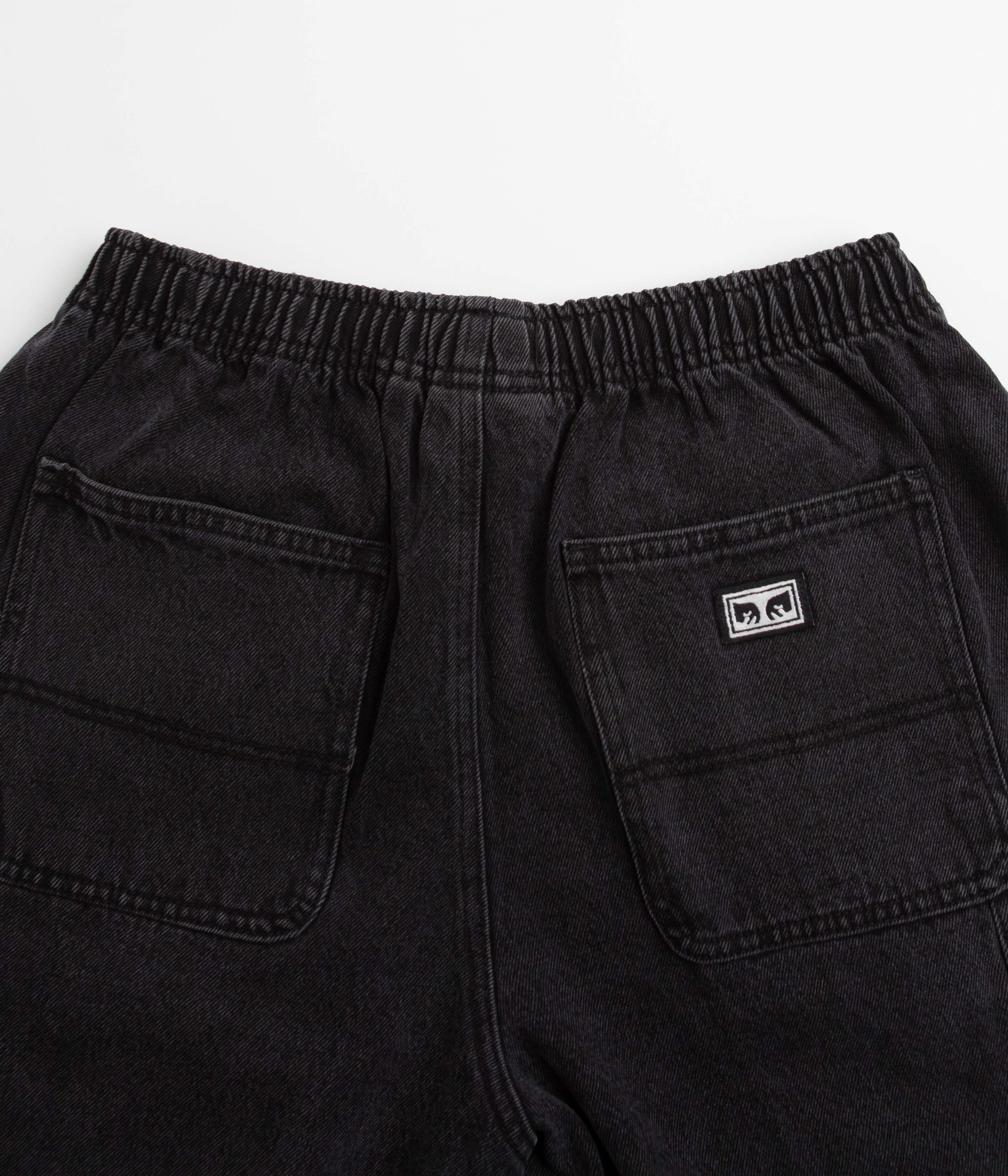 Obey Easy Denim Carpenter Shorts - Black - Image 4