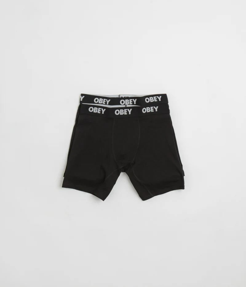 Obey Established Work Boxers (2 Pack) - Black