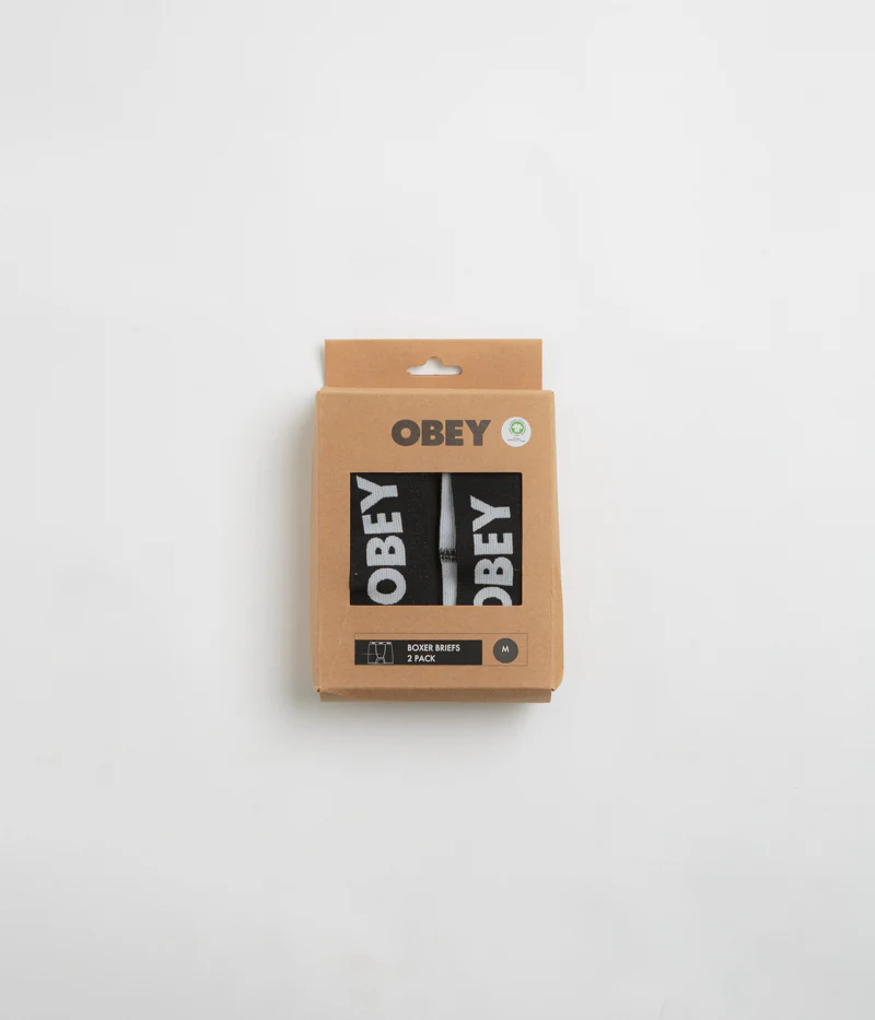 Obey Established Work Boxers (2 Pack) - Black - Image 3