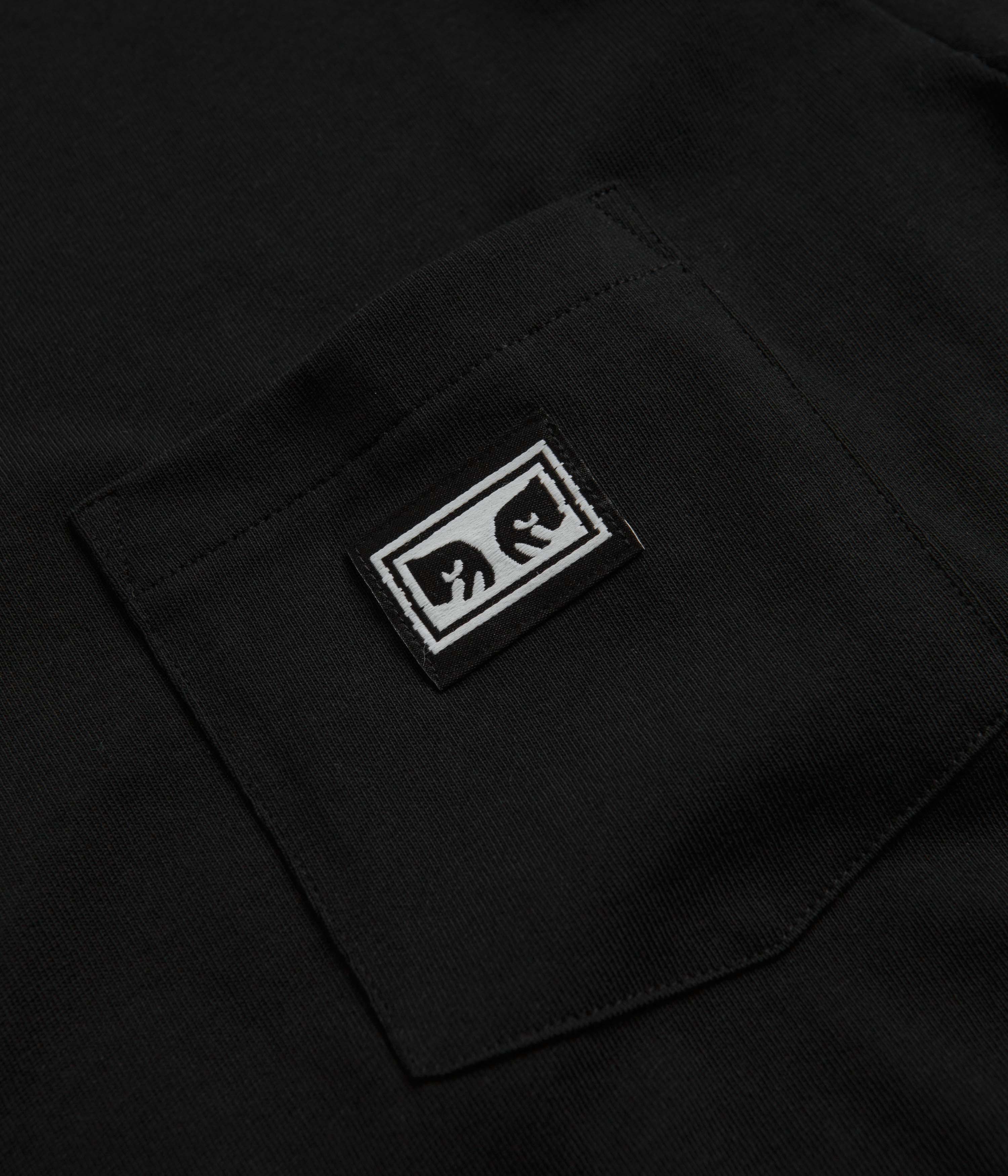 Obey Established Works Eyes Pocket T-Shirt - Black - Image 2