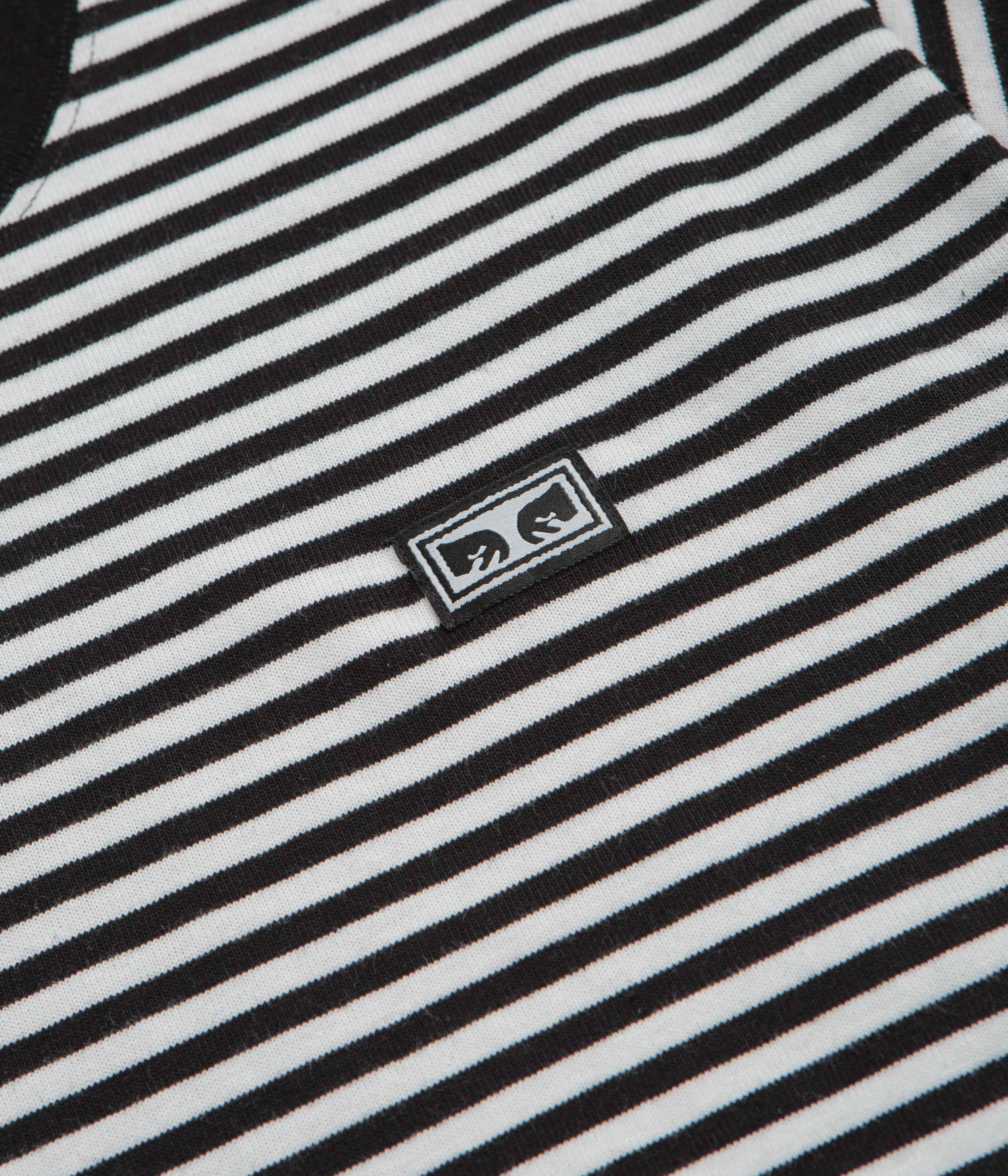 Obey Established Works Eyes Stripe T-Shirt - Black - Image 3