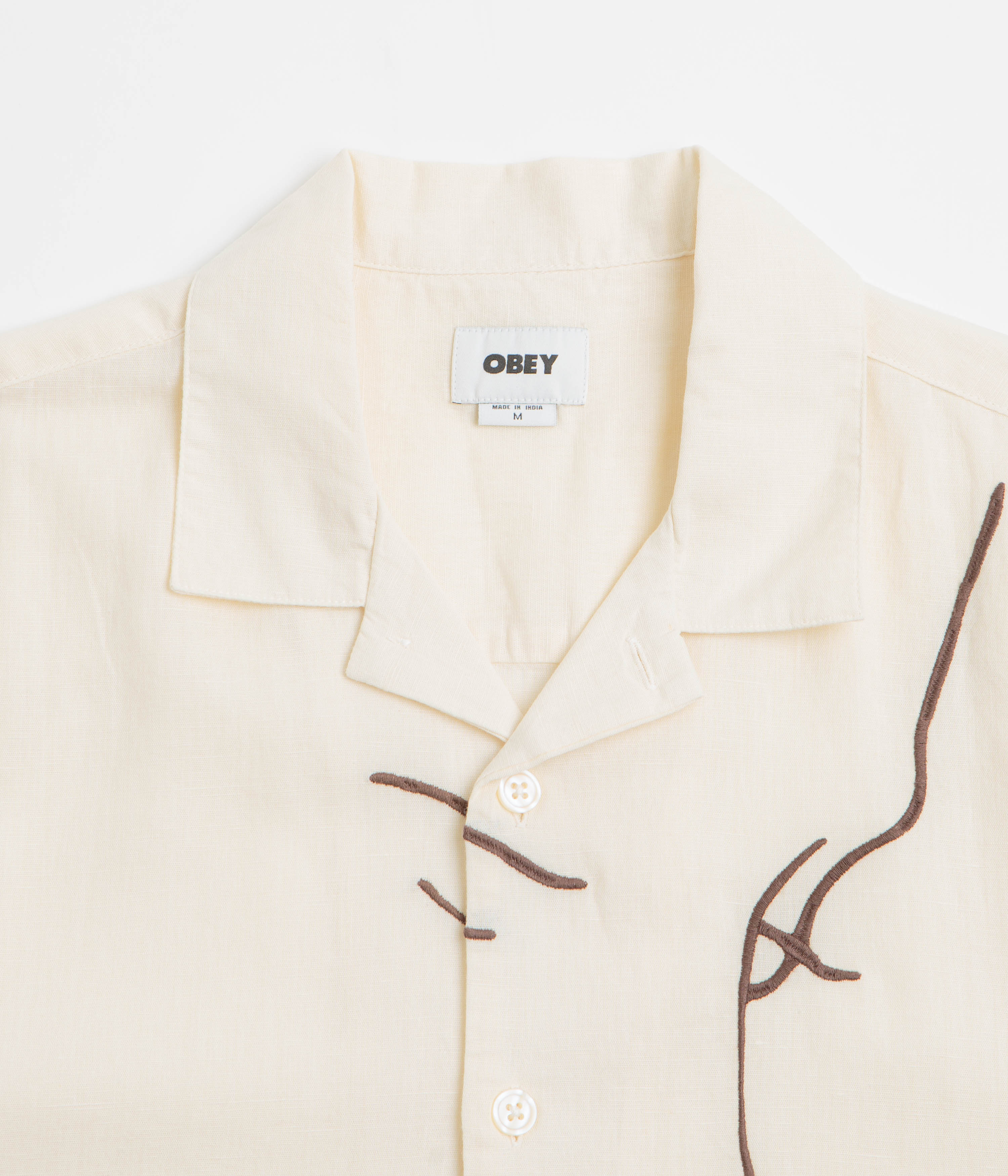 Obey Frances Short Sleeve Shirt - Unbleached Multi - Image 2