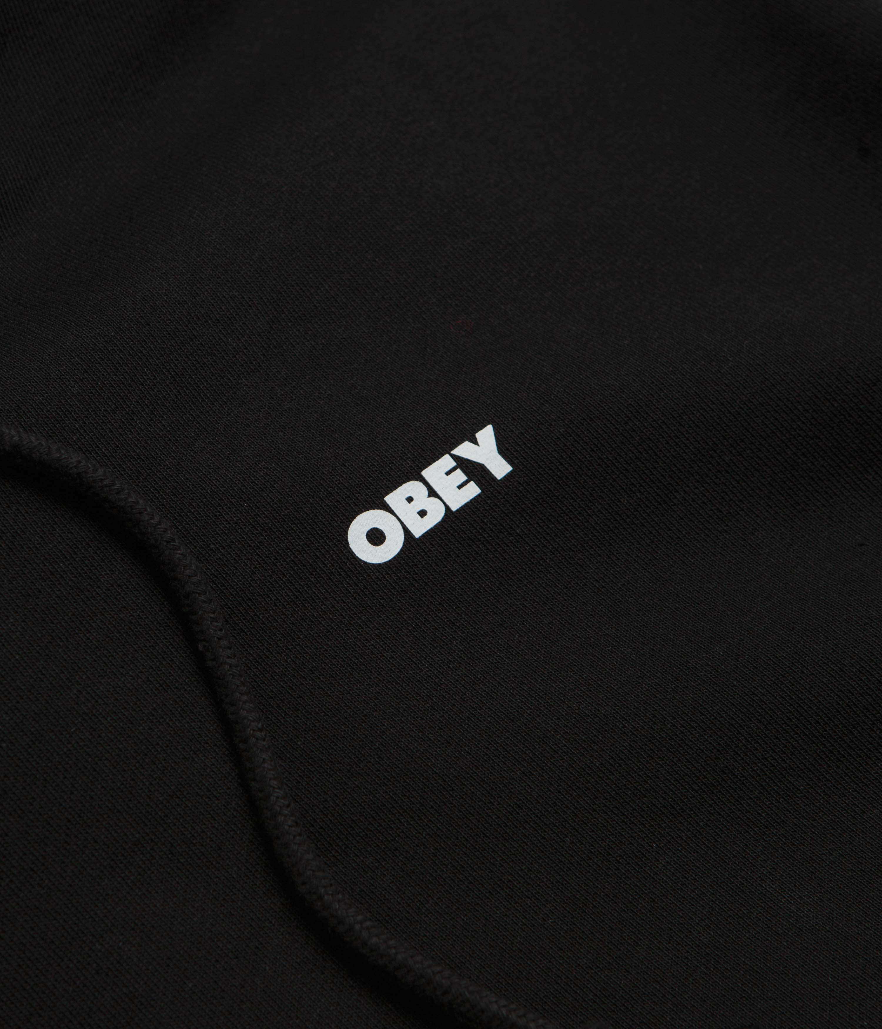 Obey Icon Stencil Flame Hoodie - Black - Image 5