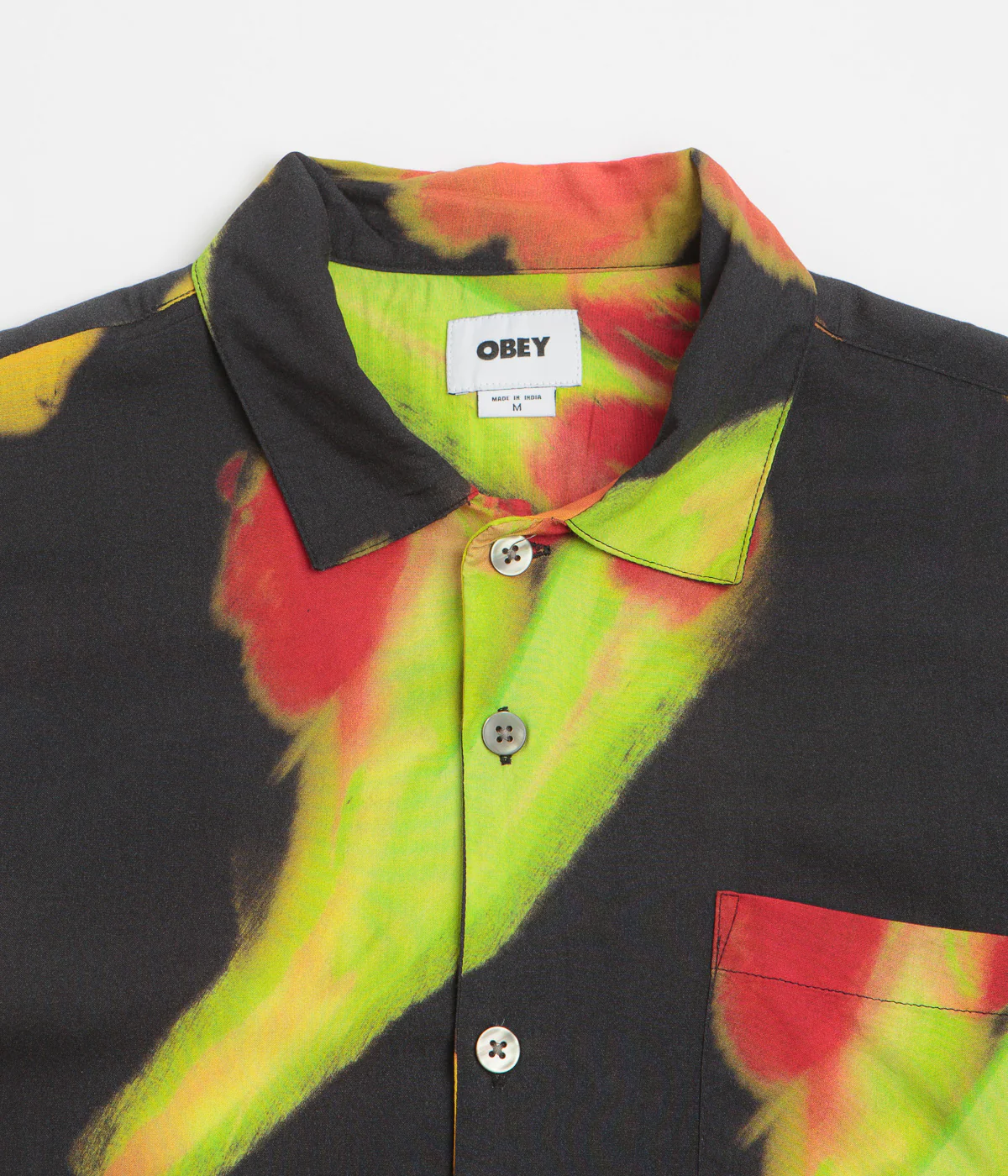 Obey Kinney Short Sleeve Shirt - Black Multi - Image 2