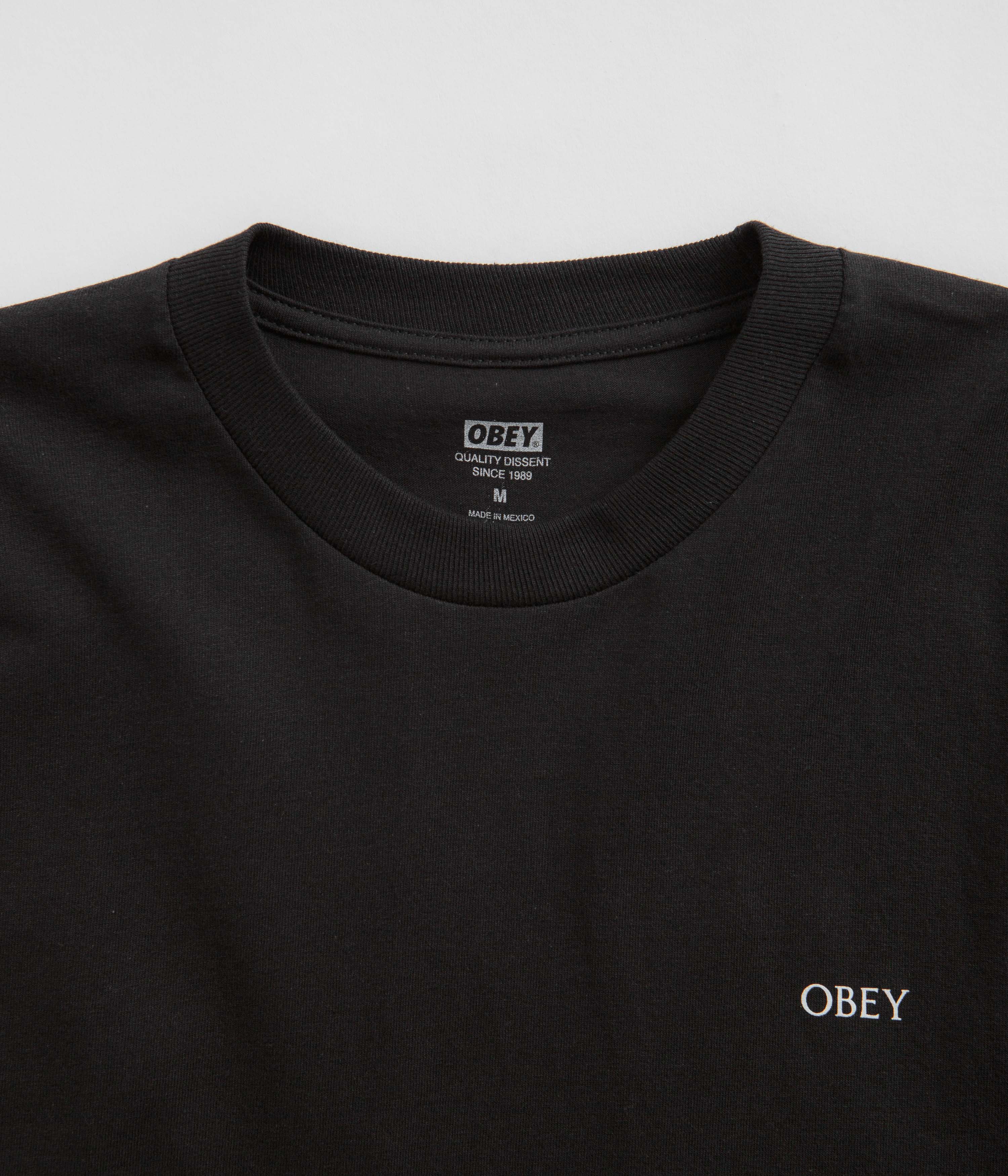 Obey Ripped Icon T-Shirt - Black - Image 4