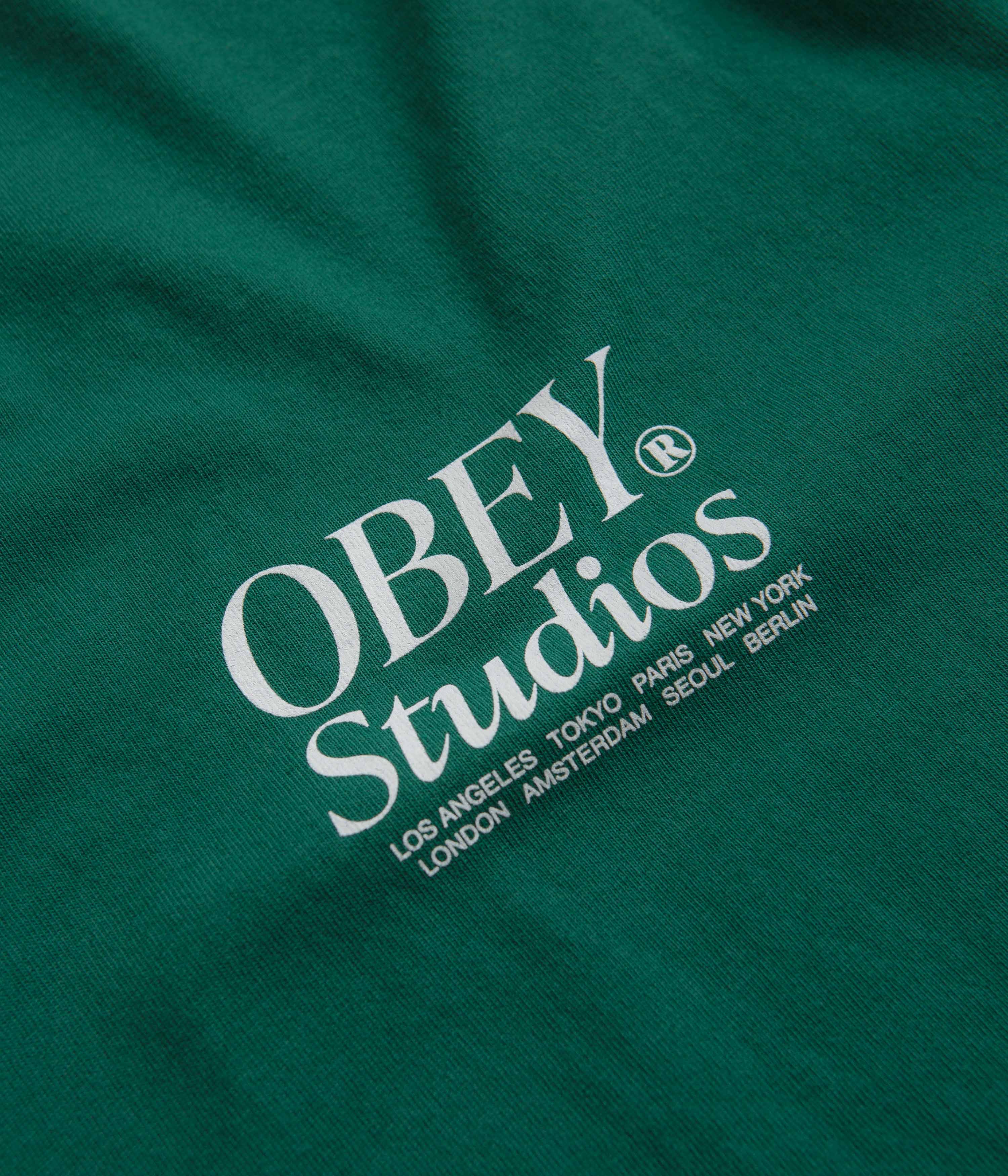 Obey Studios Icon T-Shirt - Adventure Green - Image 3