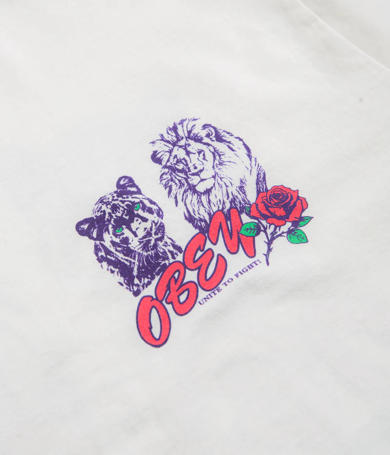 Obey Unite & Fight T-Shirt - Pigment Vintage White - Image 3