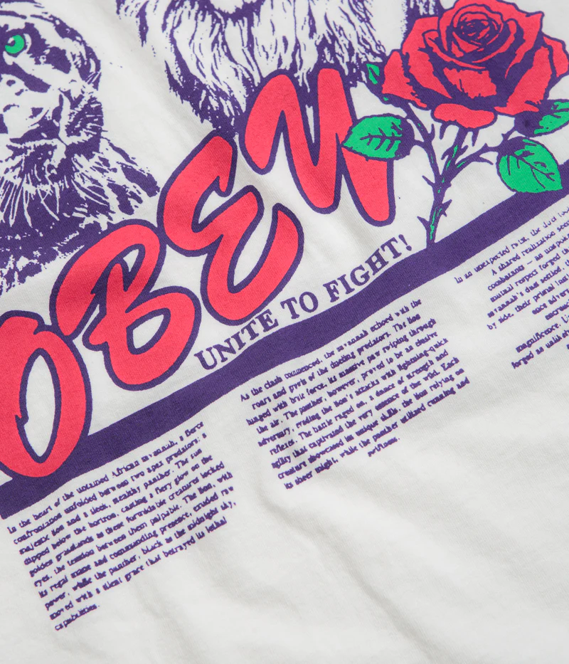 Obey Unite & Fight T-Shirt - Pigment Vintage White - Image 5