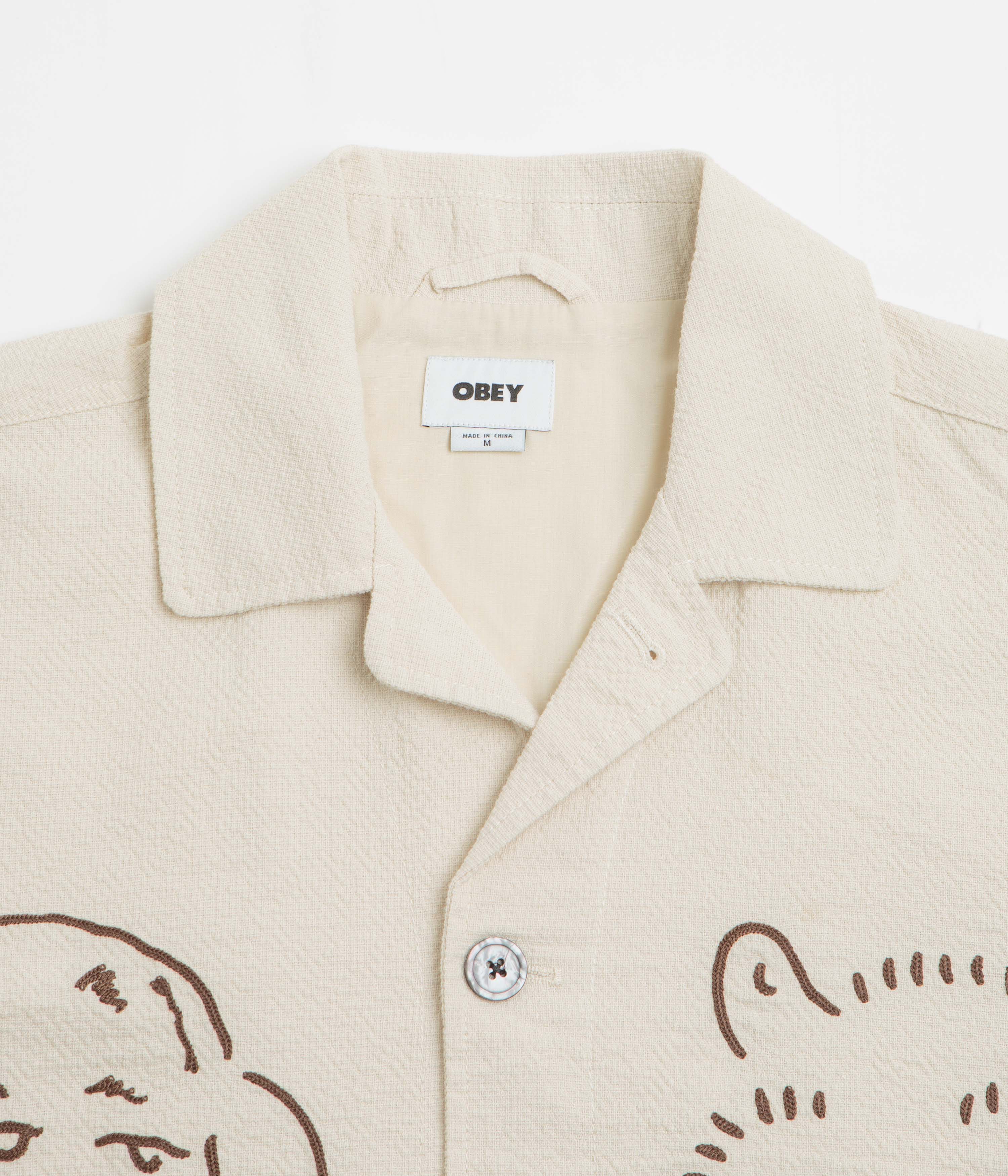 Obey Vesta Shirt Jacket - Egret - Image 4
