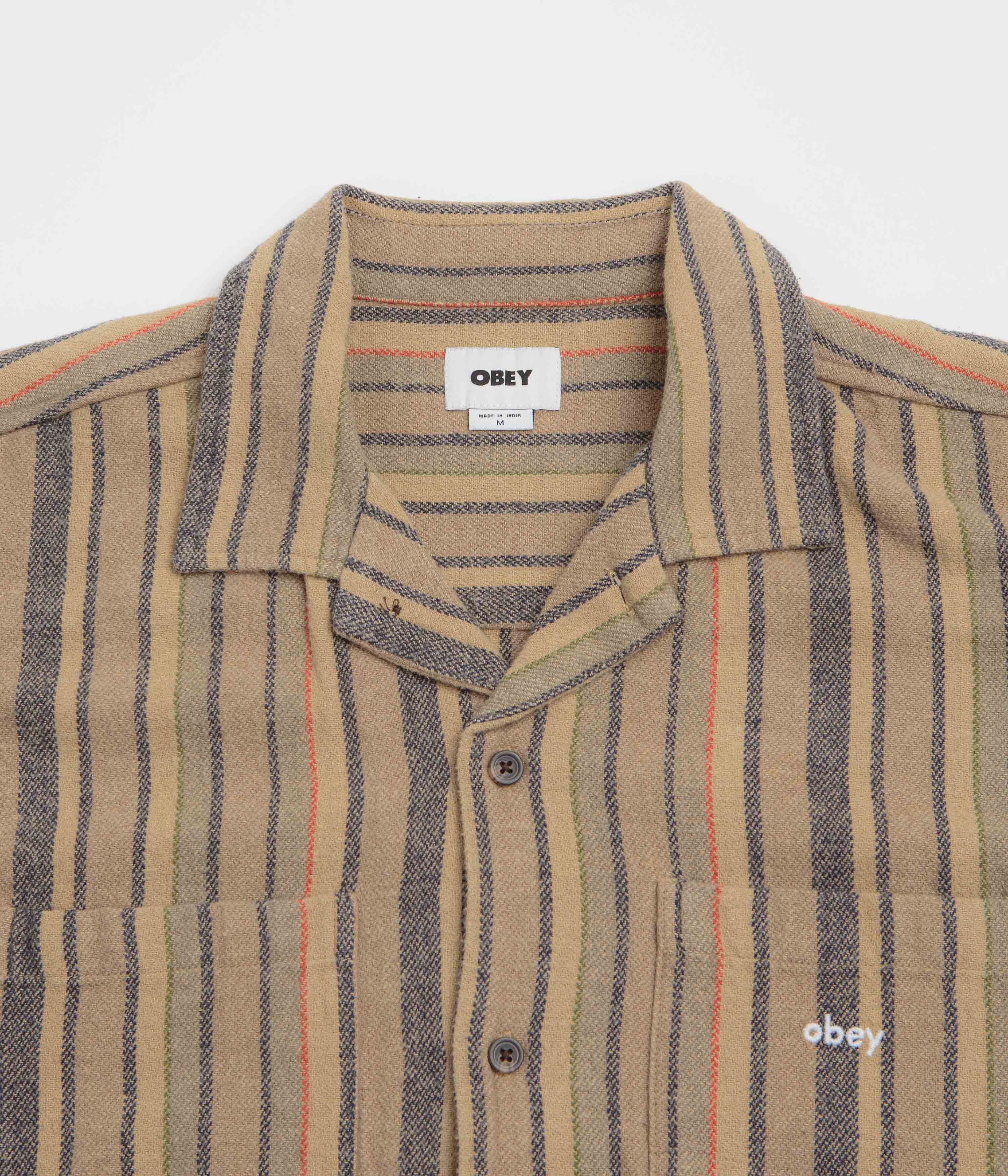 Obey Willard Woven Shirt - Irish Cream Multi - Image 3
