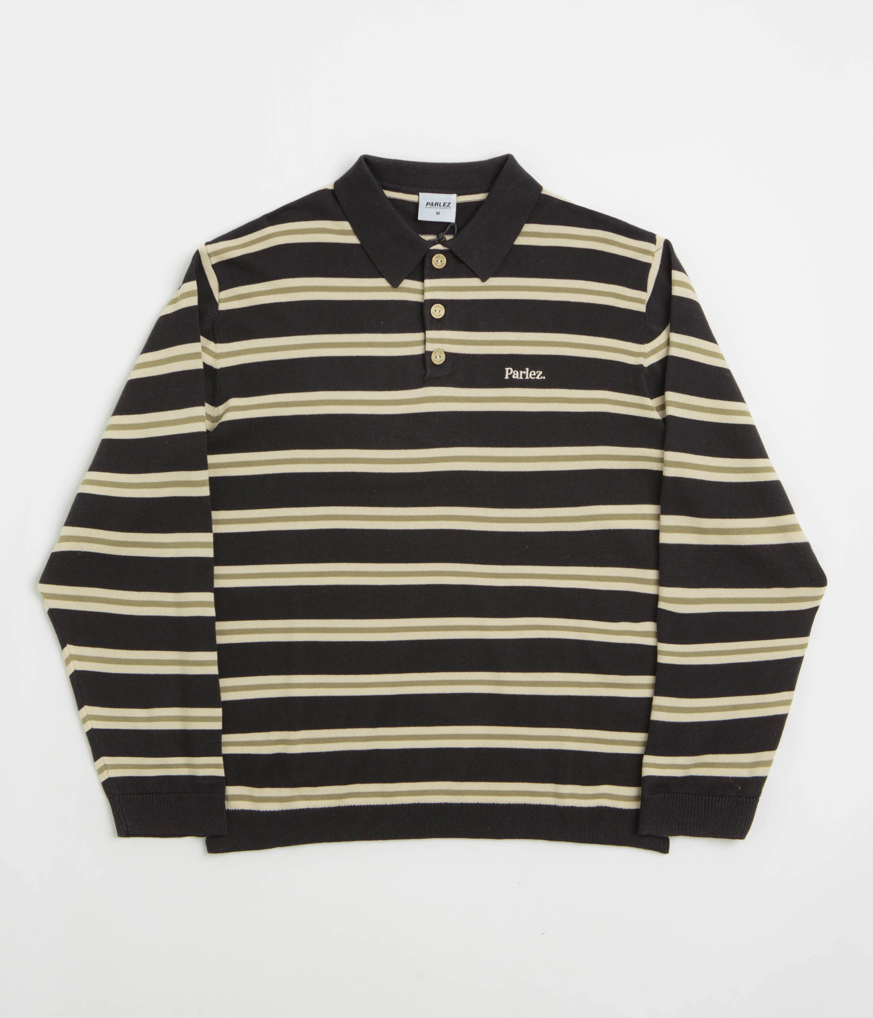 Parlez Aspen Long Sleeve Polo Shirt - Black