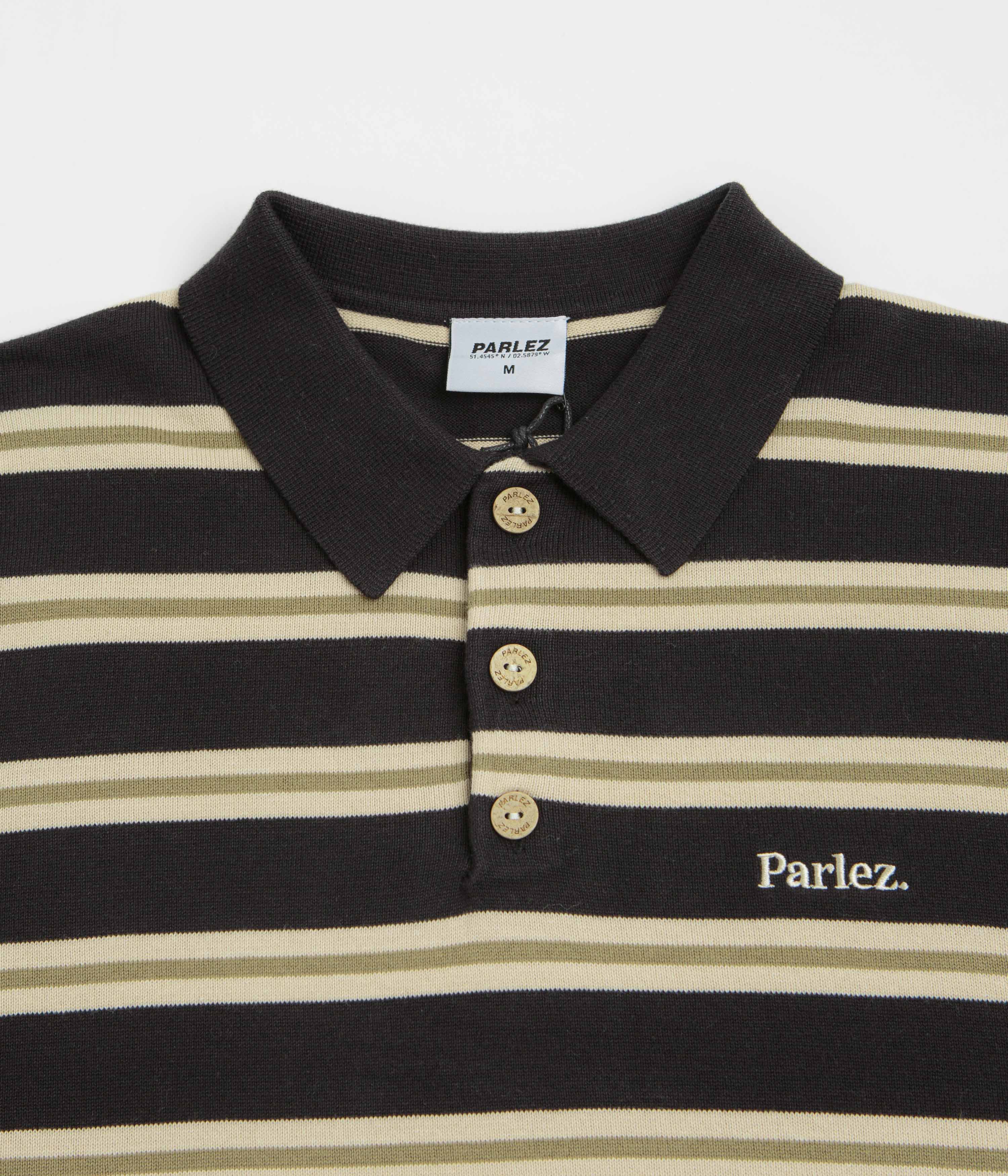 Parlez Aspen Long Sleeve Polo Shirt - Black - Image 2