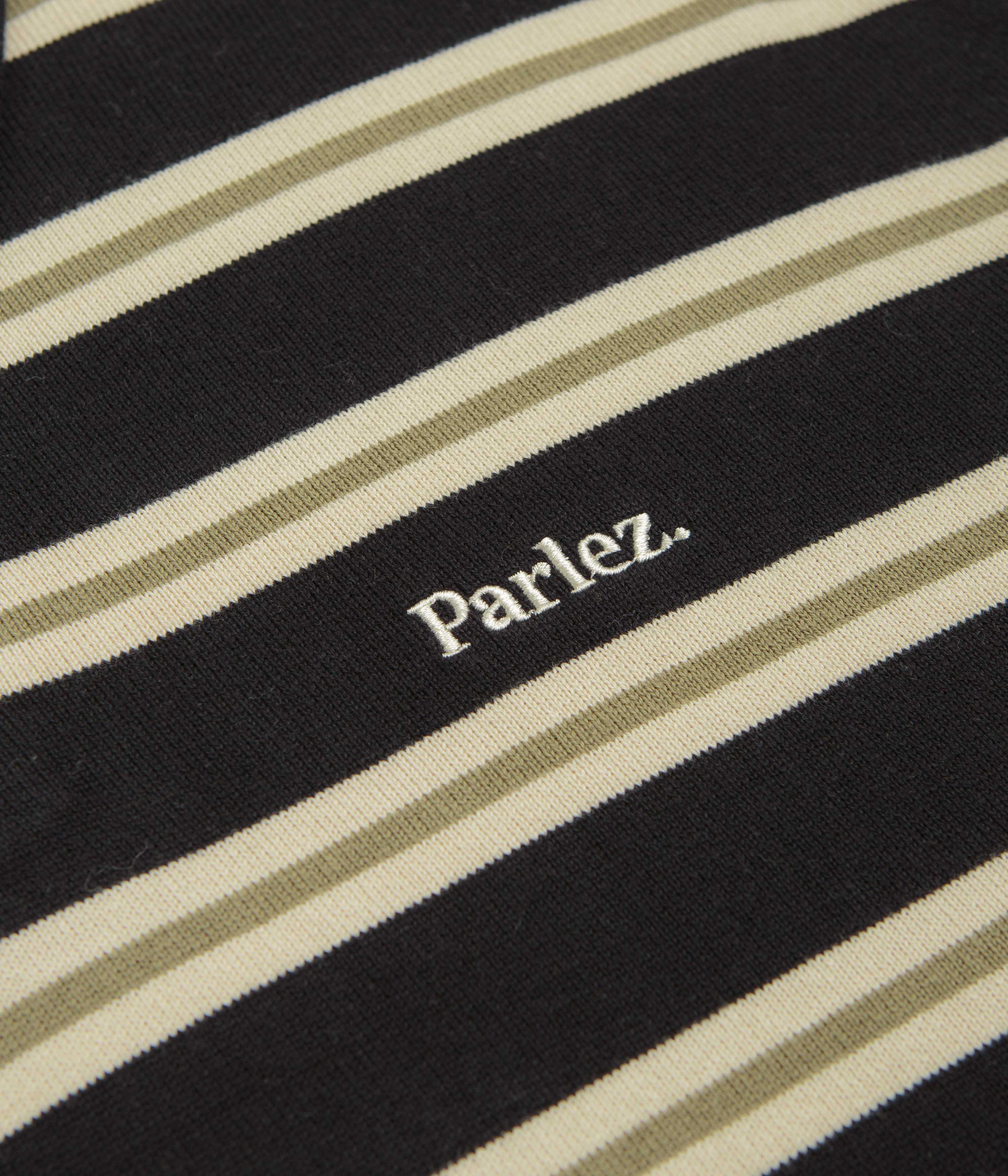 Parlez Aspen Long Sleeve Polo Shirt - Black - Image 3