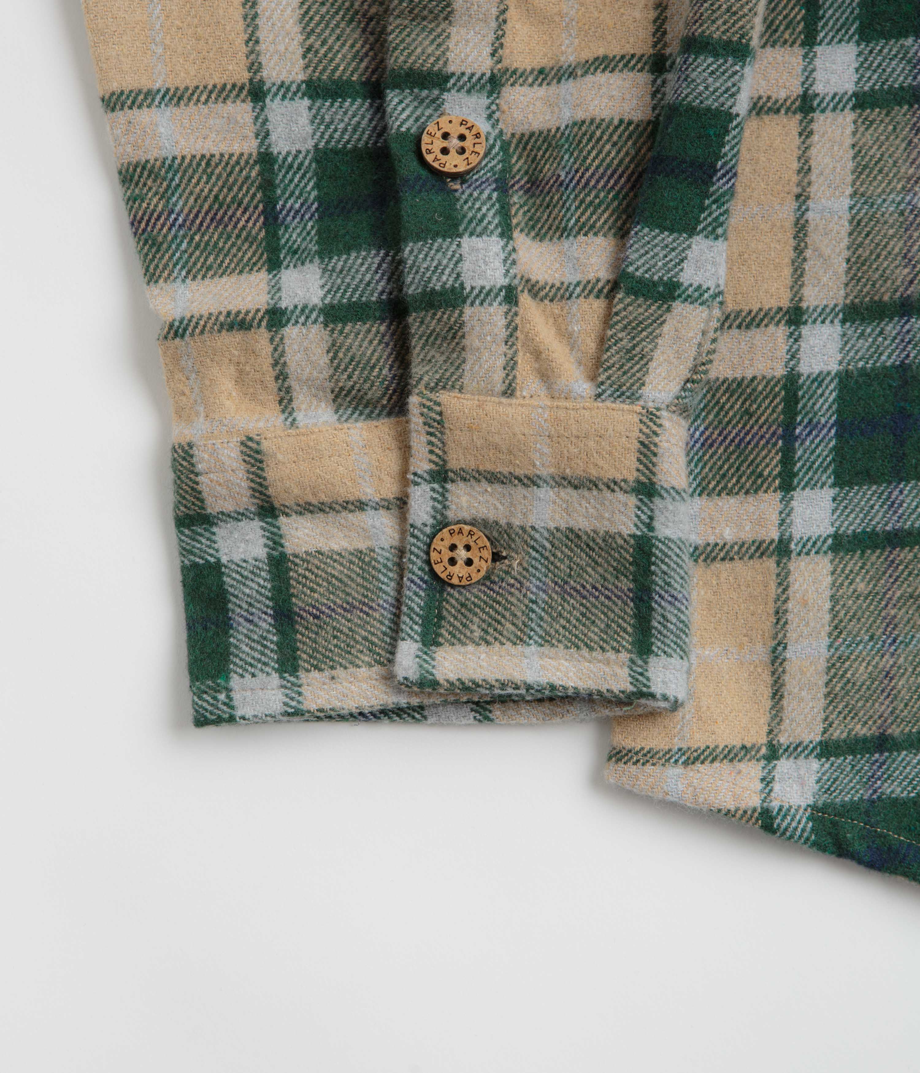 Parlez Fernley Shirt - Green Check - Image 2