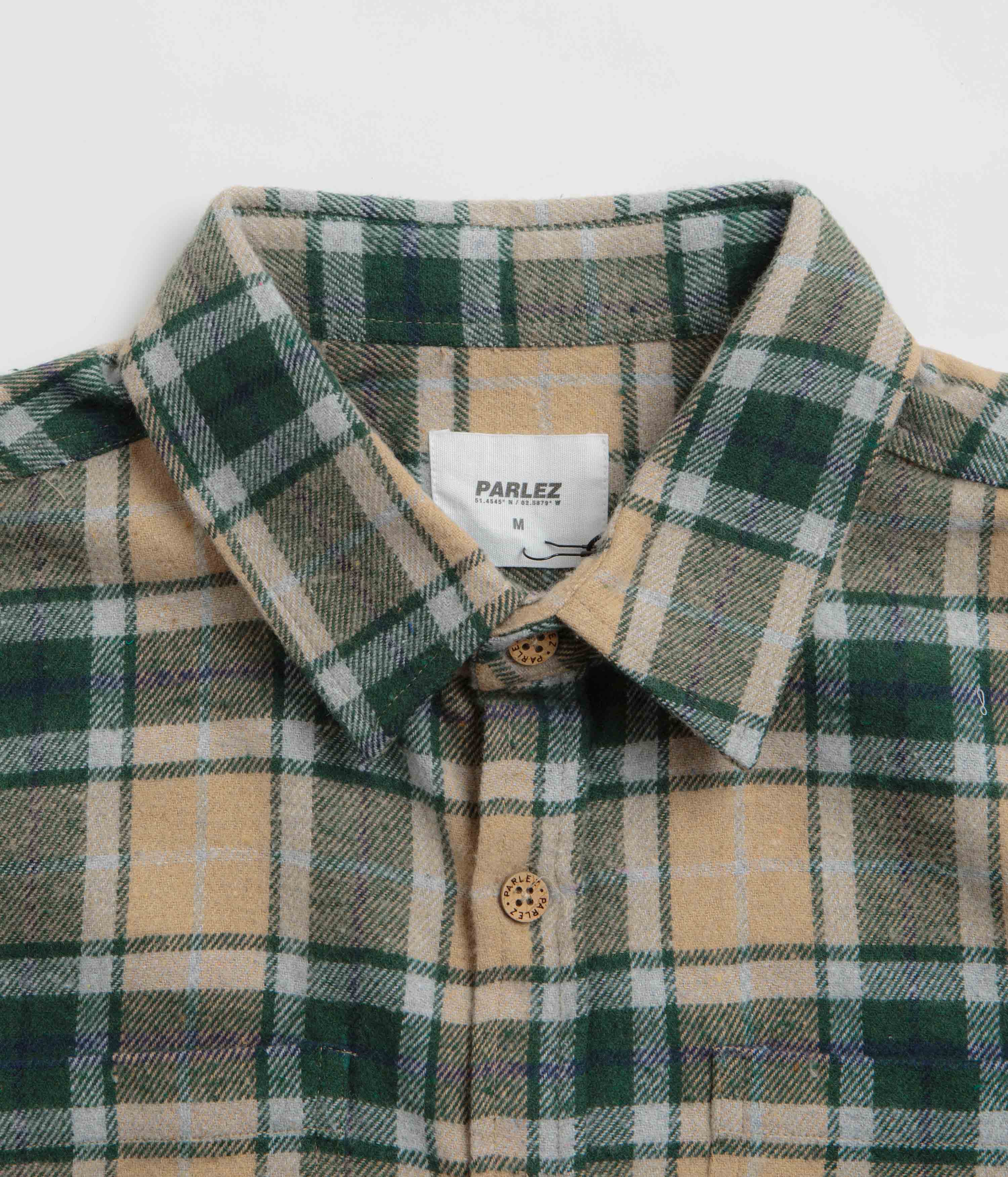 Parlez Fernley Shirt - Green Check - Image 4