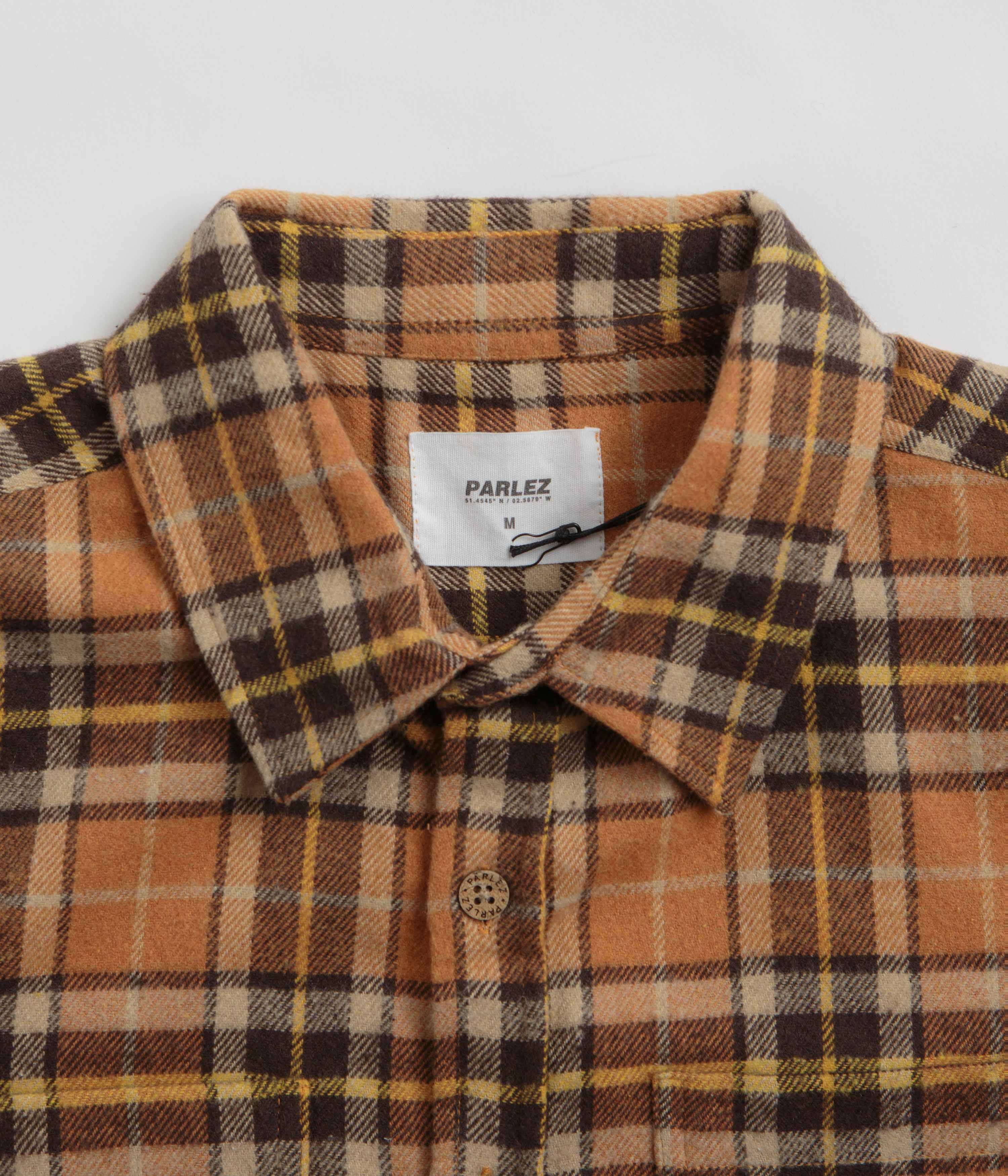 Parlez Fernley Shirt - Orange Check - Image 4