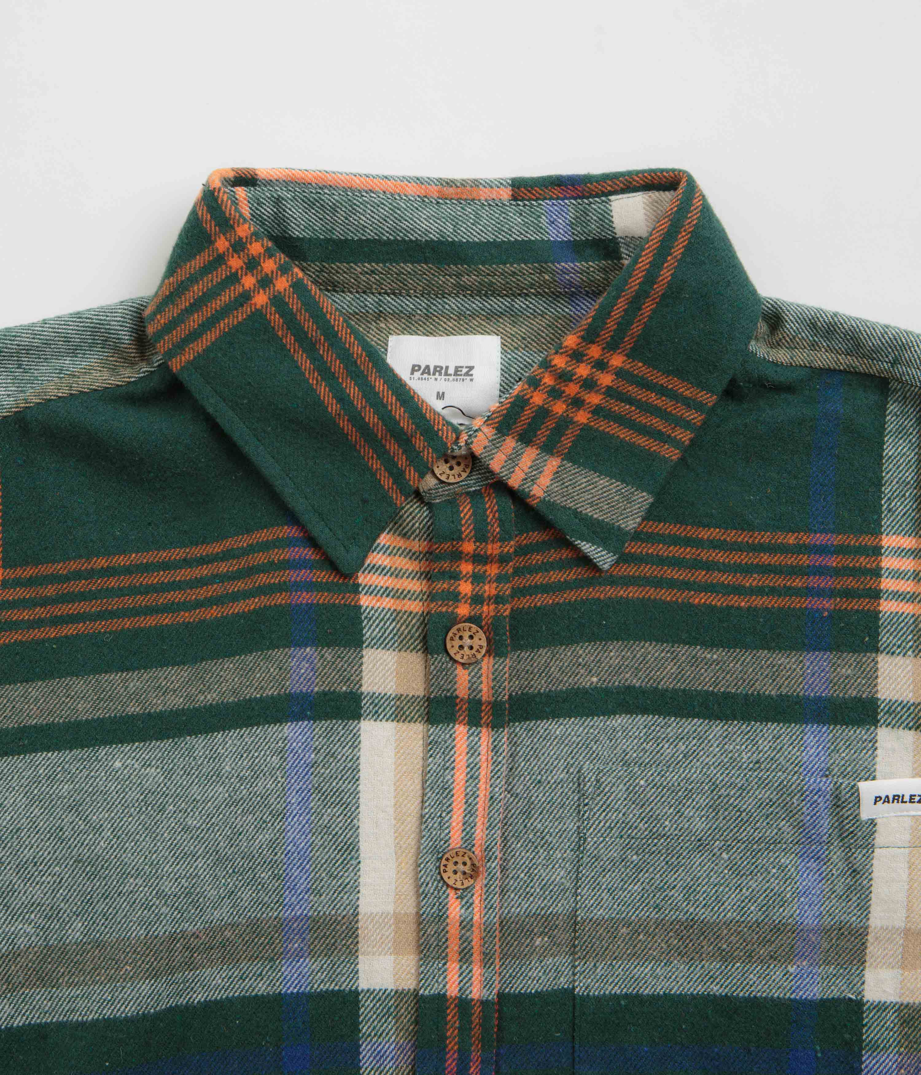 Parlez Rotan Check Shirt - Deep Green - Image 5