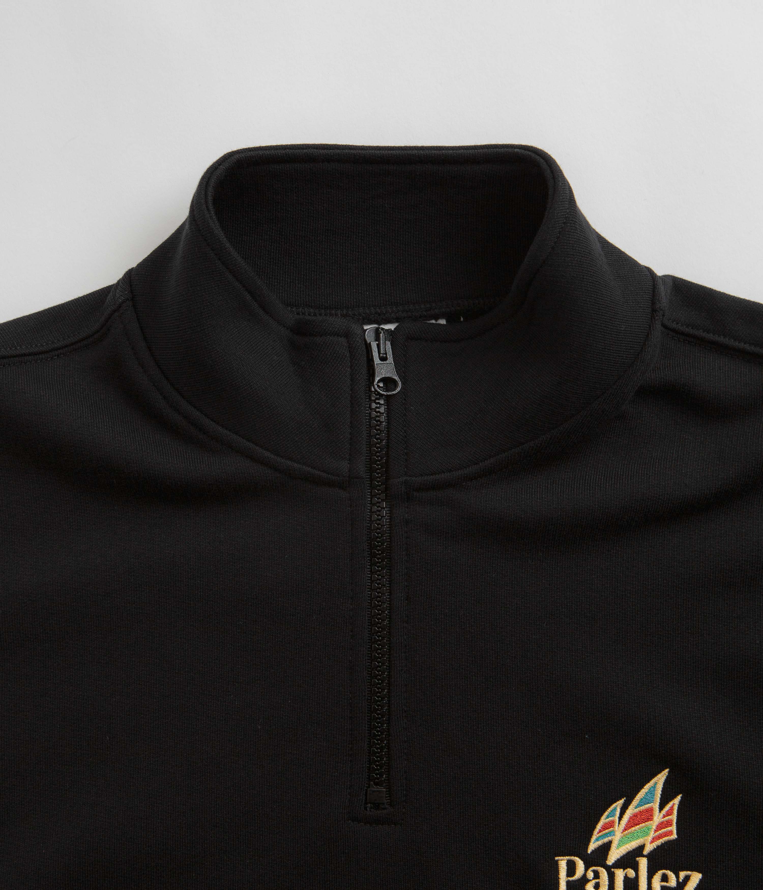 Parlez Wanstead 1/4 Zip Sweatshirt - Black - Image 4