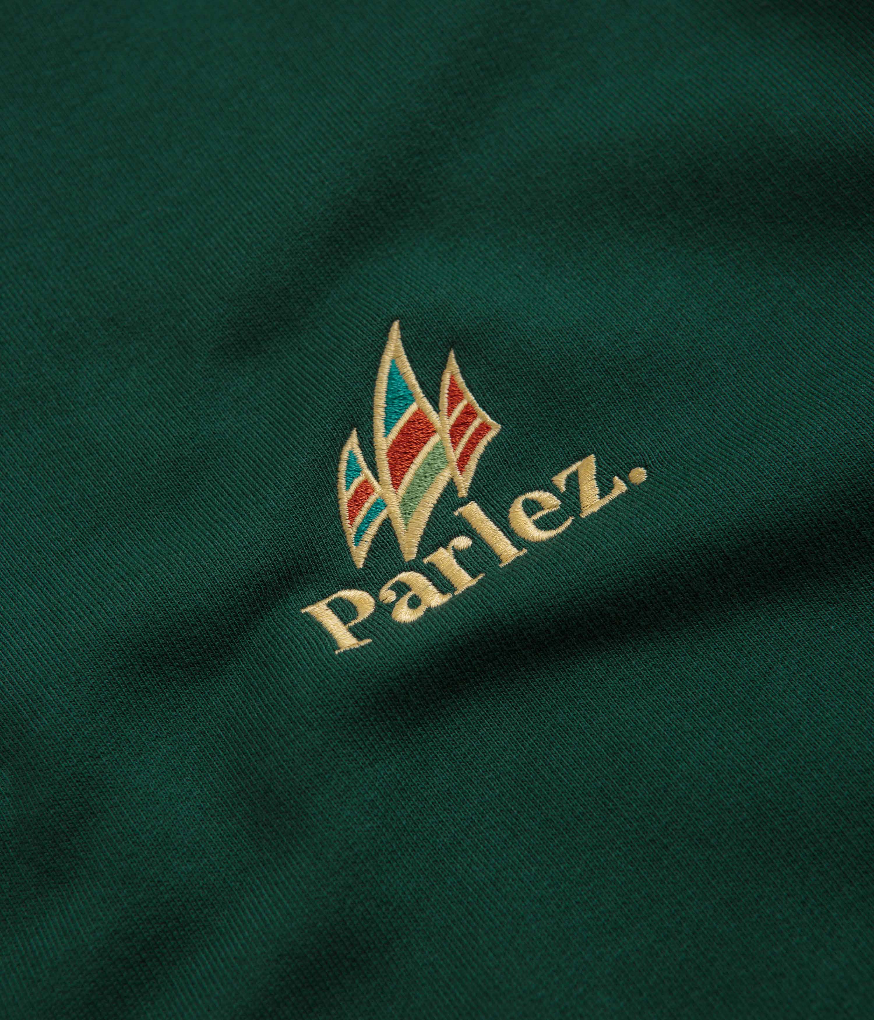 Parlez Wanstead 1/4 Zip Sweatshirt - Deep Green - Image 3