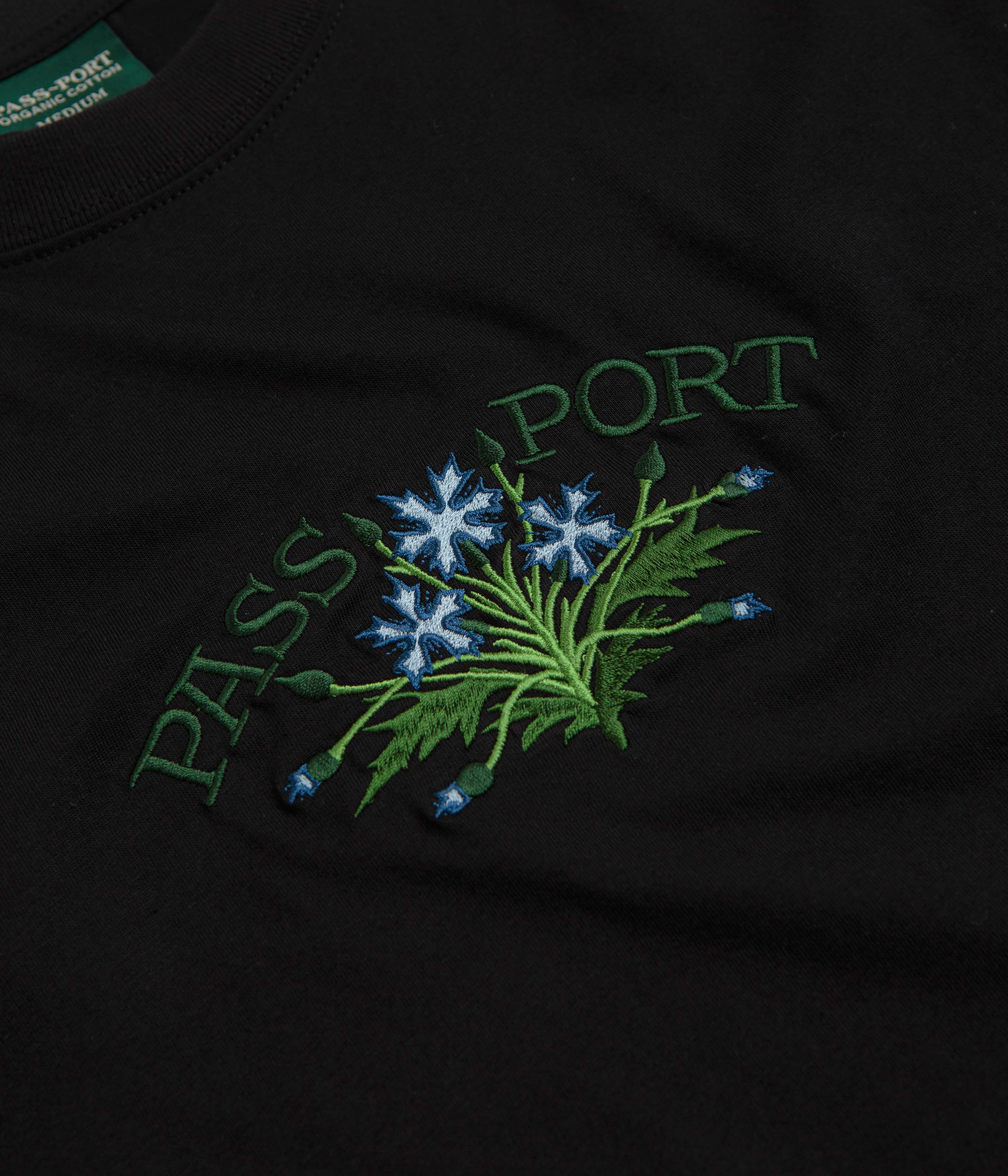 Pass Port Bloom Organic T-Shirt - Black - Image 2