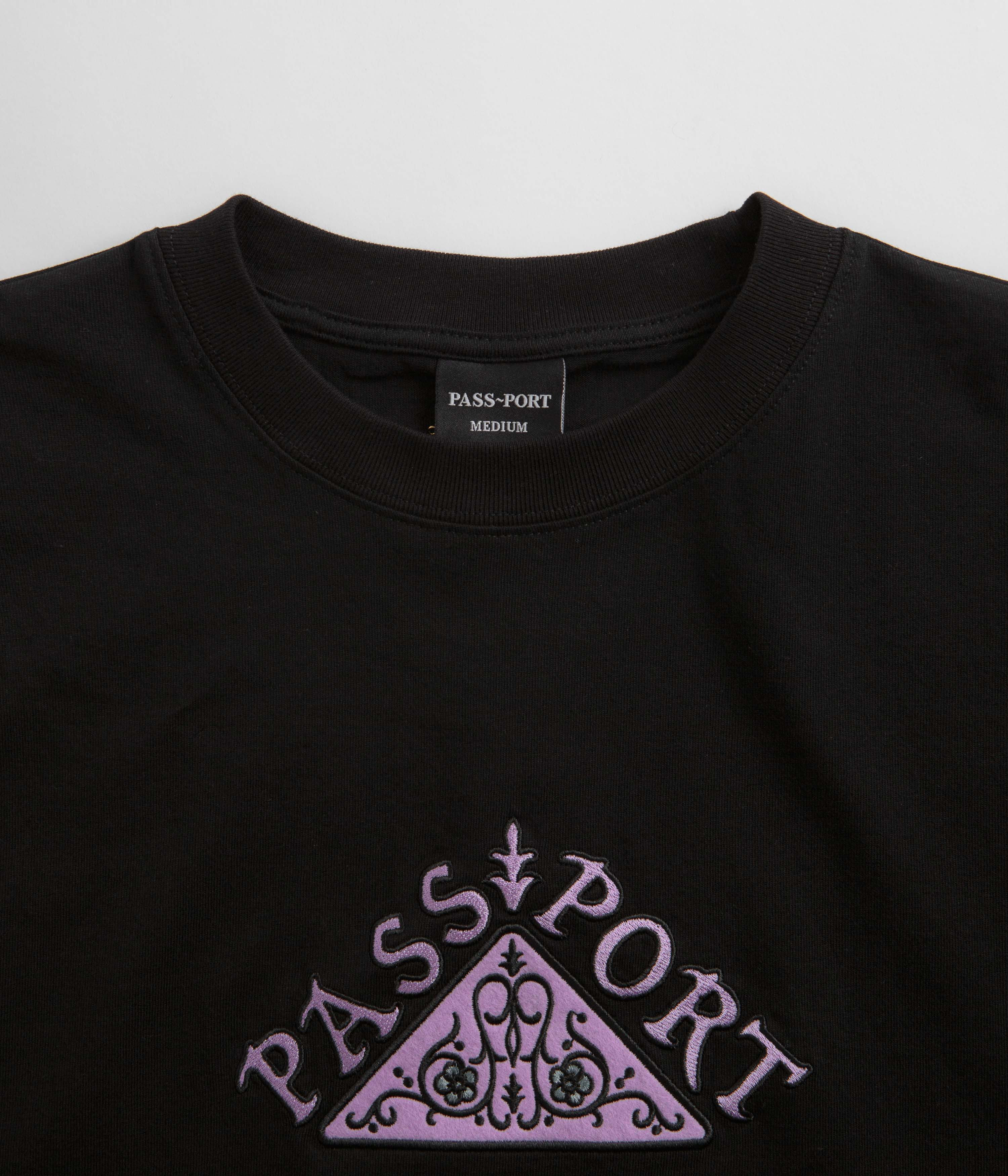 Pass Port Manuscript T-Shirt - Black - Image 3