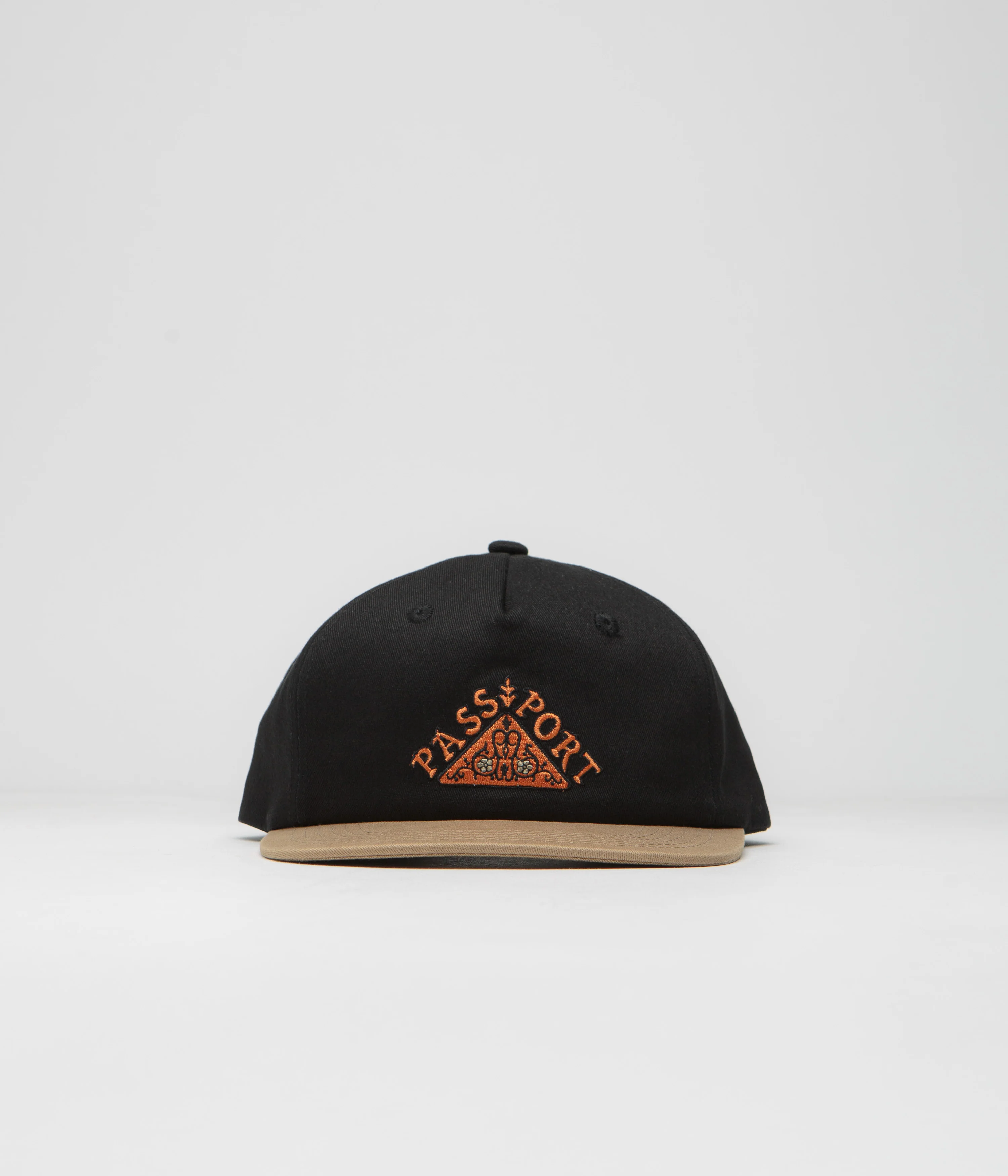 Pass Port Manuscript Workers Cap - Black / Sand - Image 2