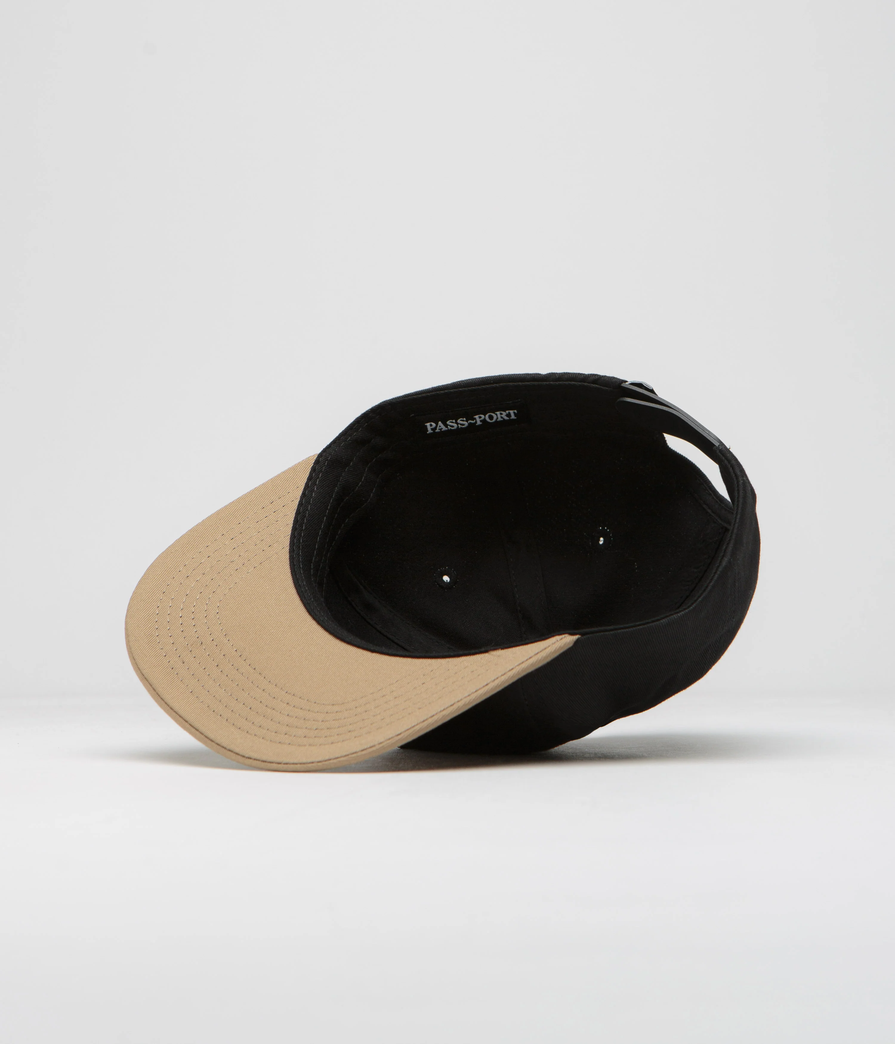 Pass Port Manuscript Workers Cap - Black / Sand - Image 4