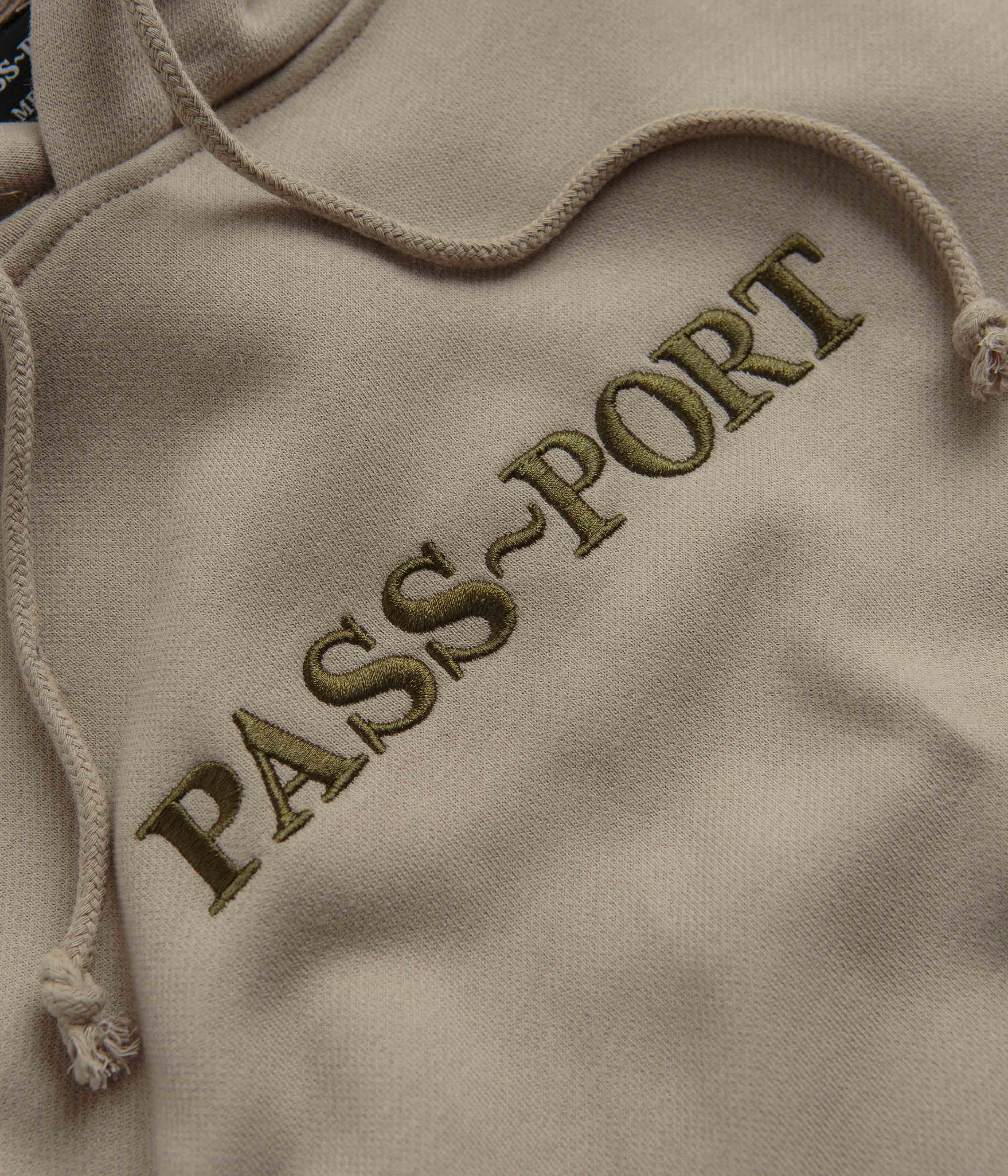 Pass Port Official Contrast Organic Hoodie - Khaki - Image 3