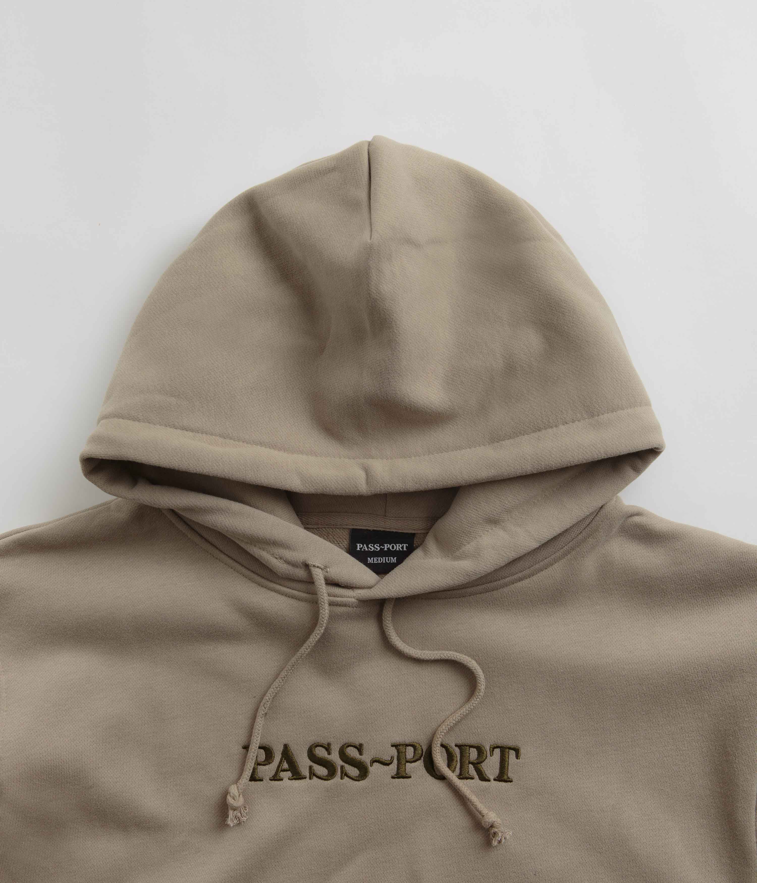 Pass Port Official Contrast Organic Hoodie - Khaki - Image 4