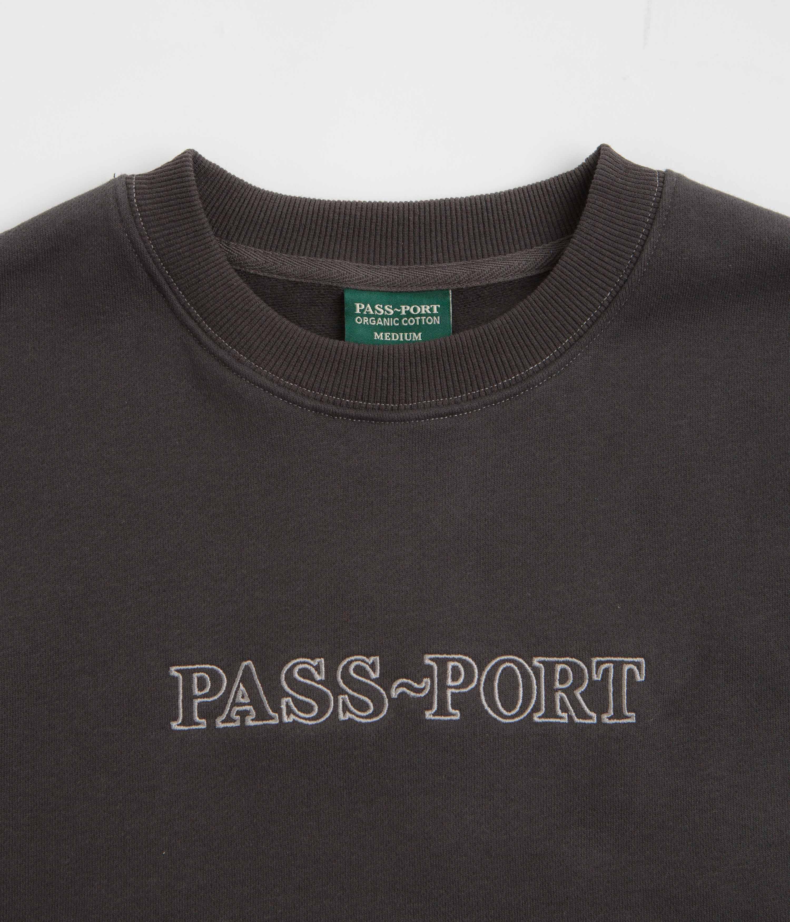 Pass Port Official Organic Fleece Sweatshirt - Vintage Black - Image 2