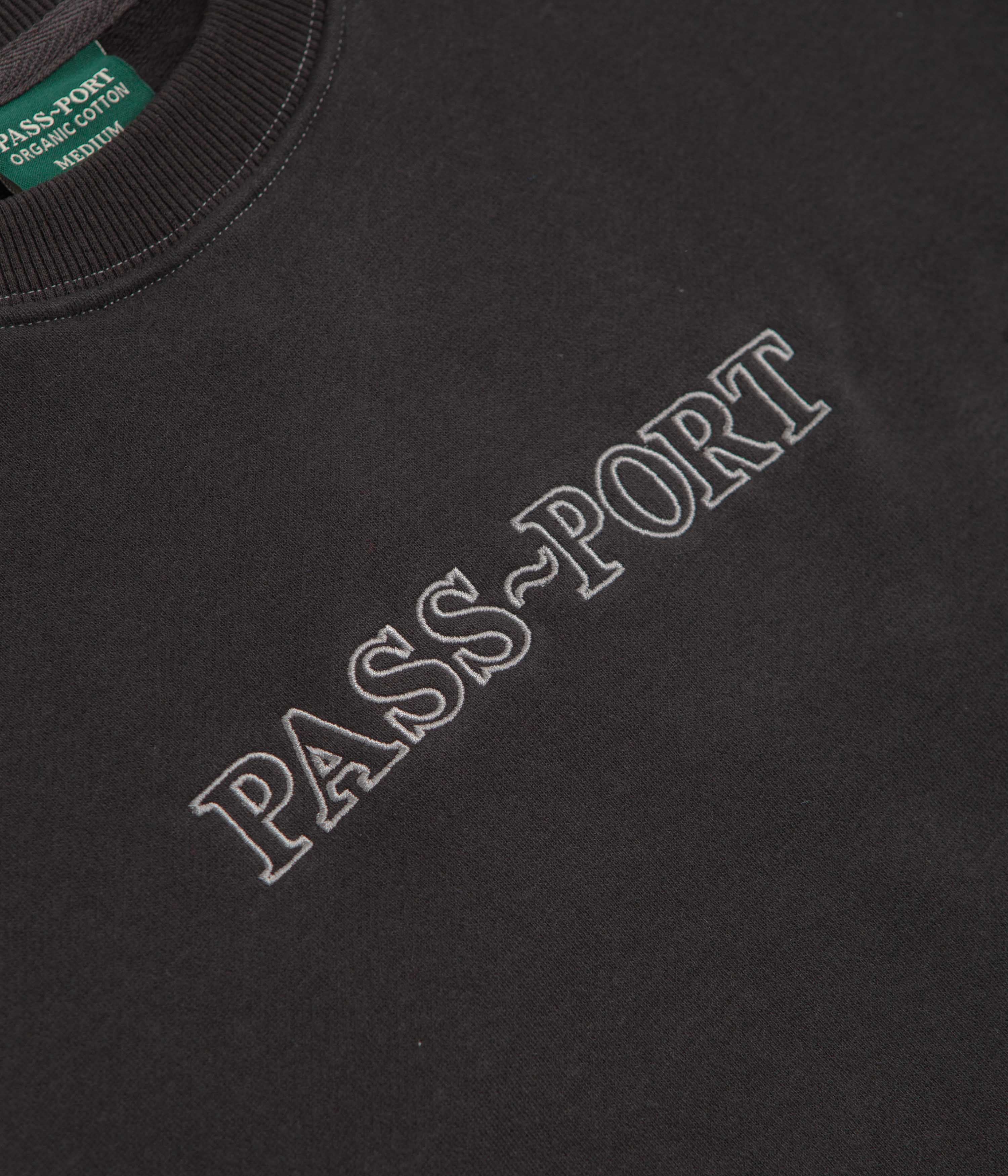 Pass Port Official Organic Fleece Sweatshirt - Vintage Black - Image 3