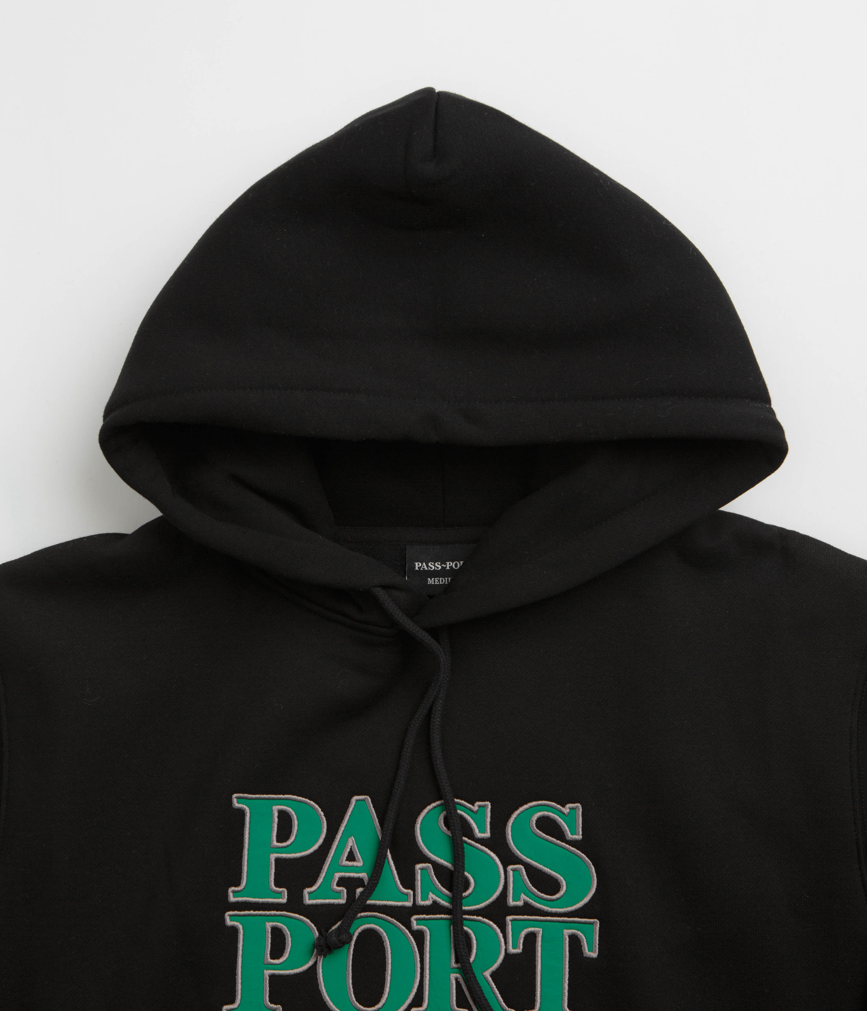 Pass Port Official Stacked Applique Hoodie - Black - Image 2