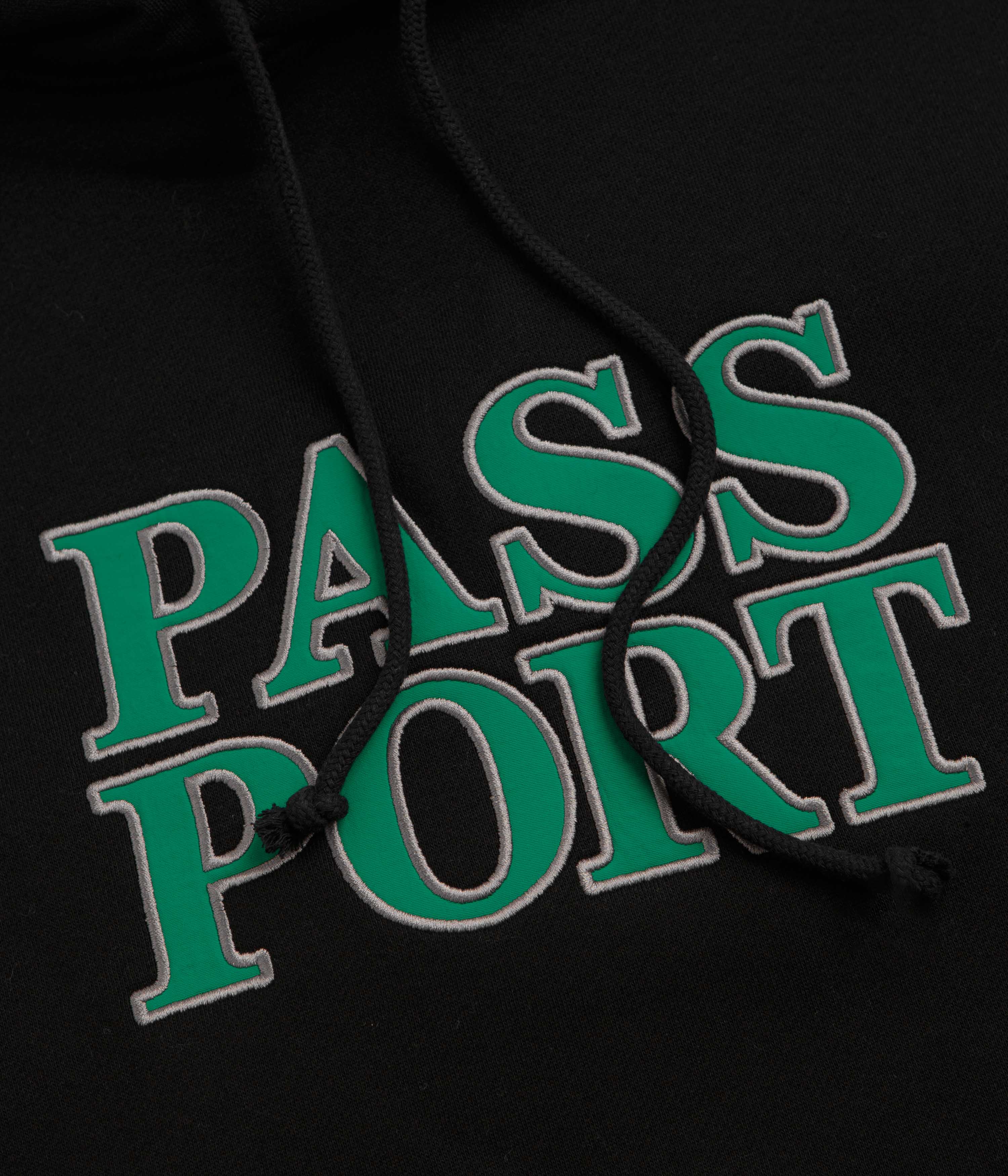 Pass Port Official Stacked Applique Hoodie - Black - Image 3