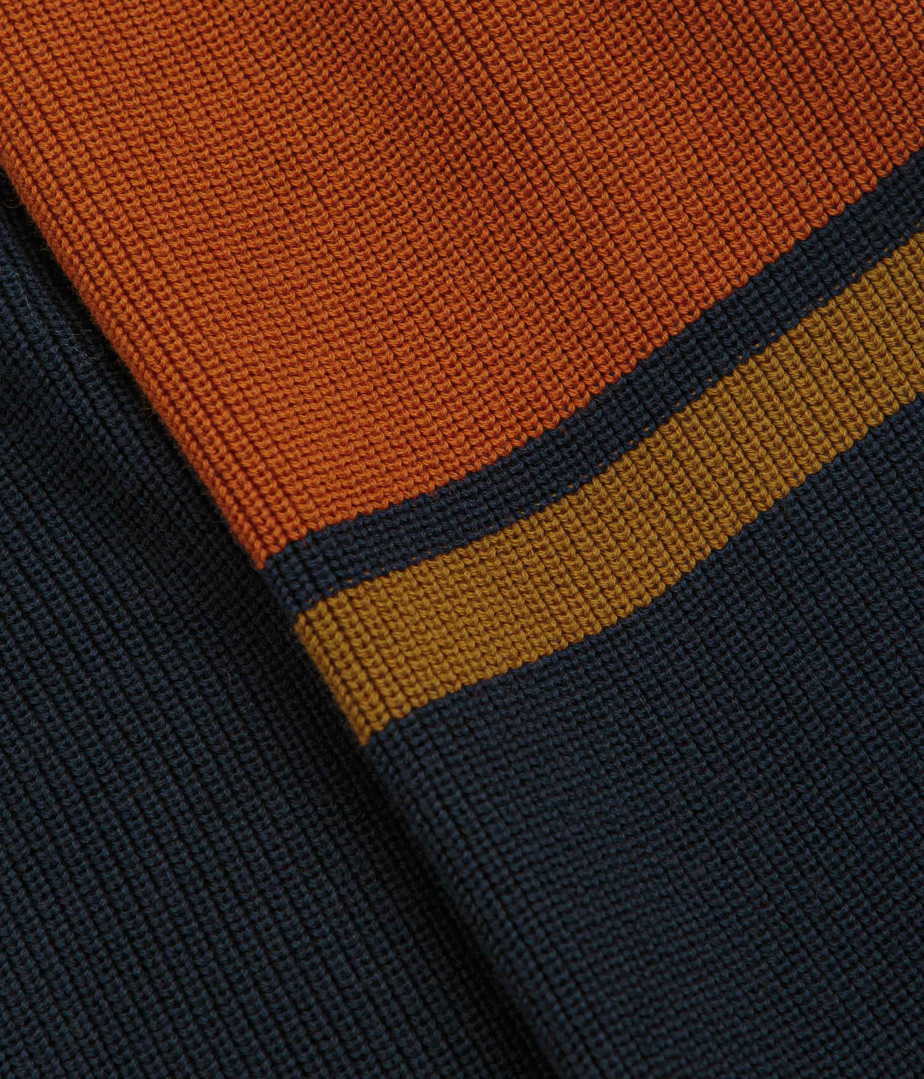 Pass Port Organic Cotton Stripe Knit Sweatshirt - Navy - Image 3