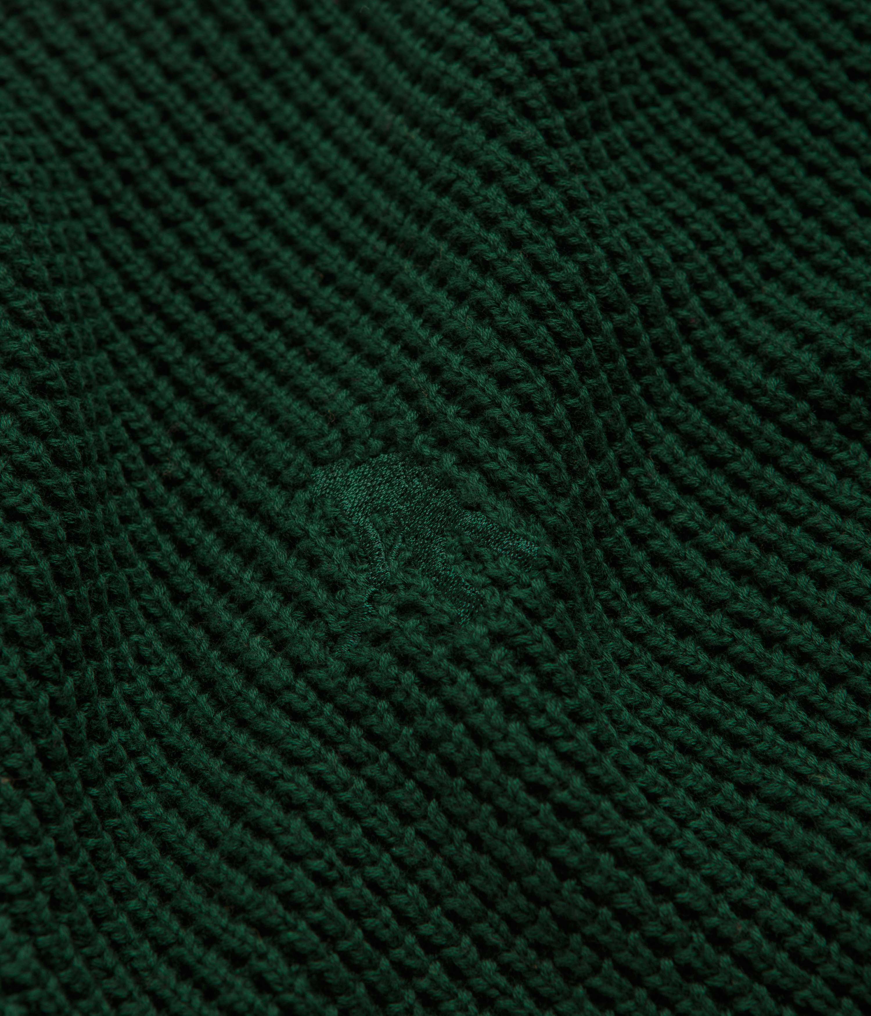 Pass Port Organic Cotton Waffle Knit Sweatshirt - Dark Green - Image 3