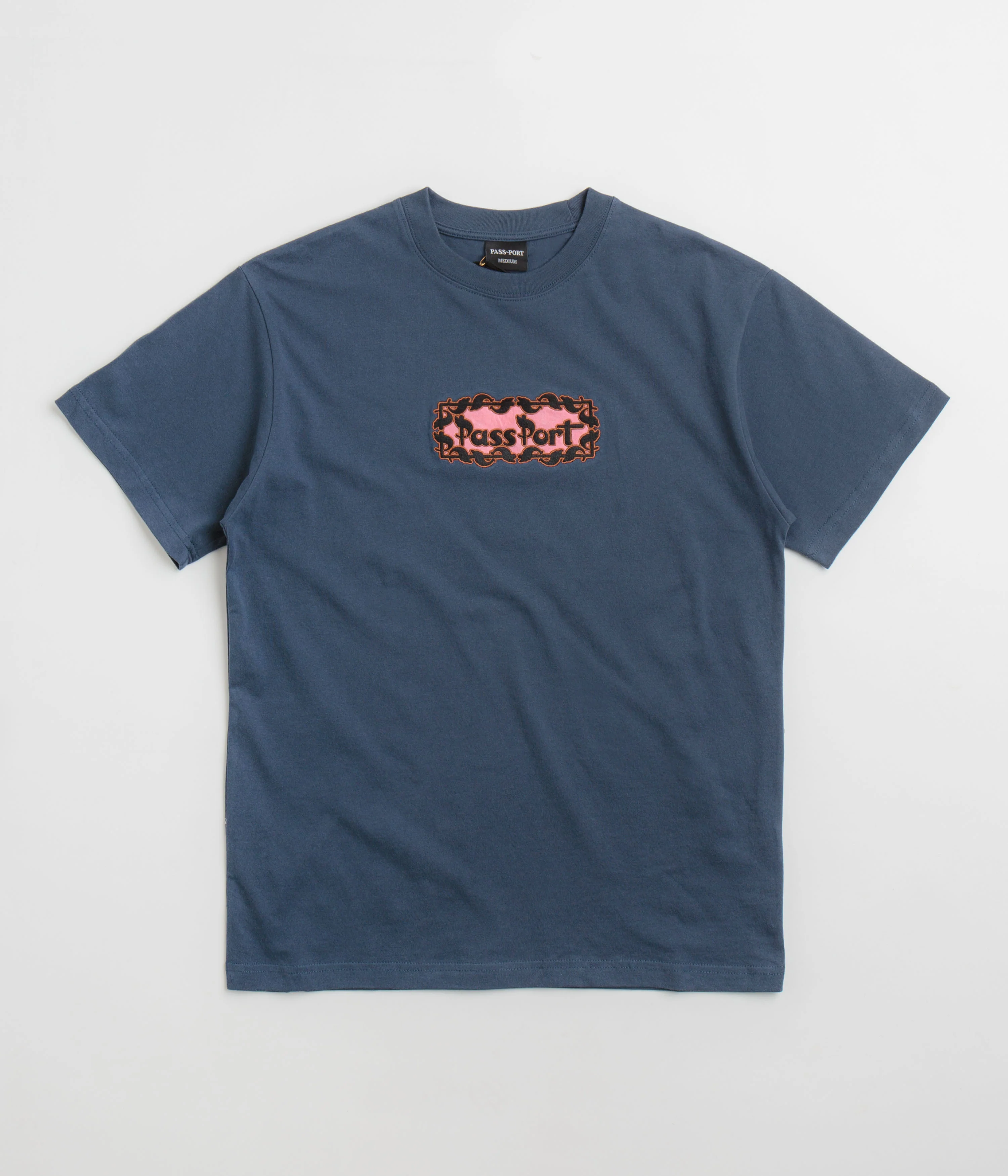 Pass Port Pattoned T-Shirt - Harbour Blue