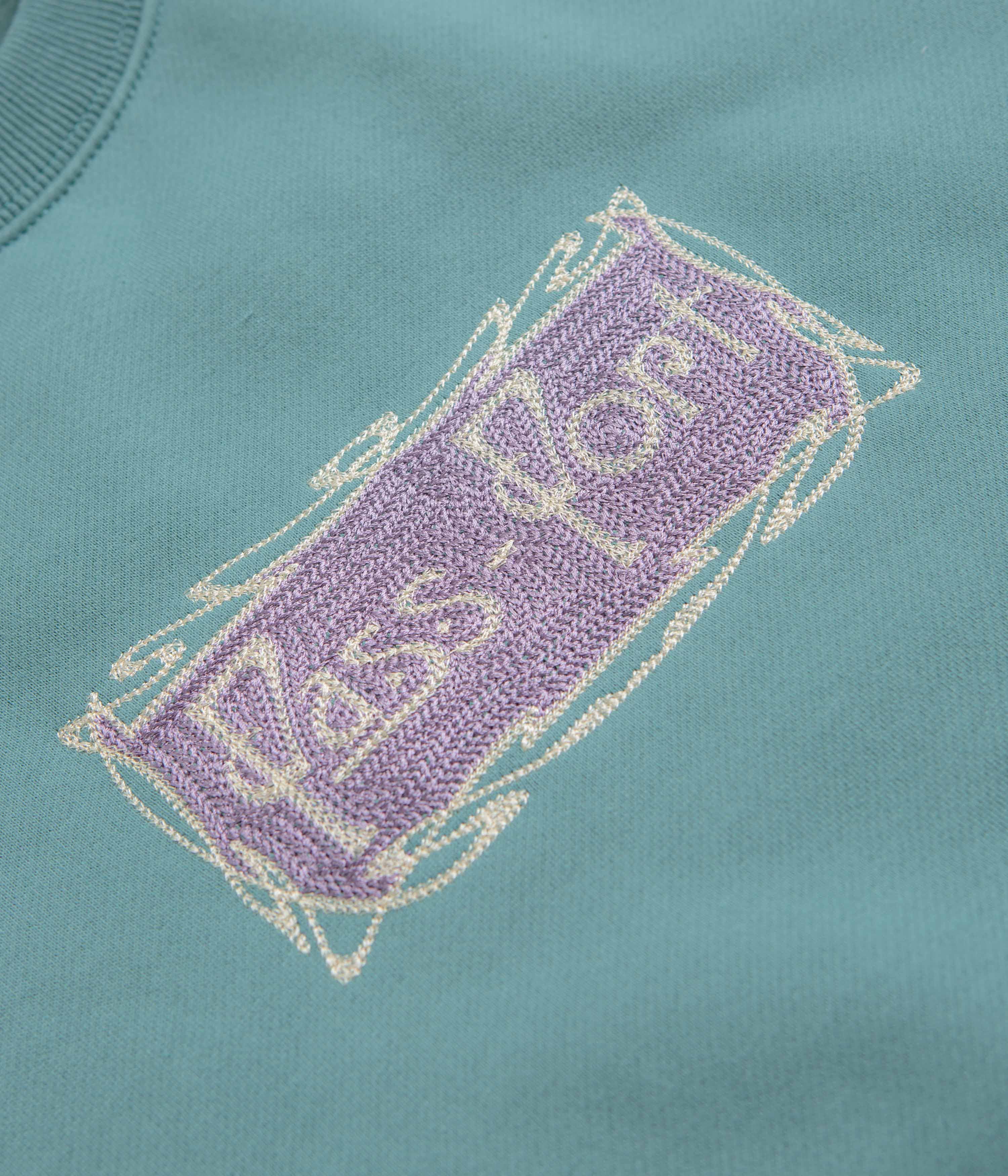 Pass Port Plume Crewneck Sweatshirt - Washed Out Teal - Image 3