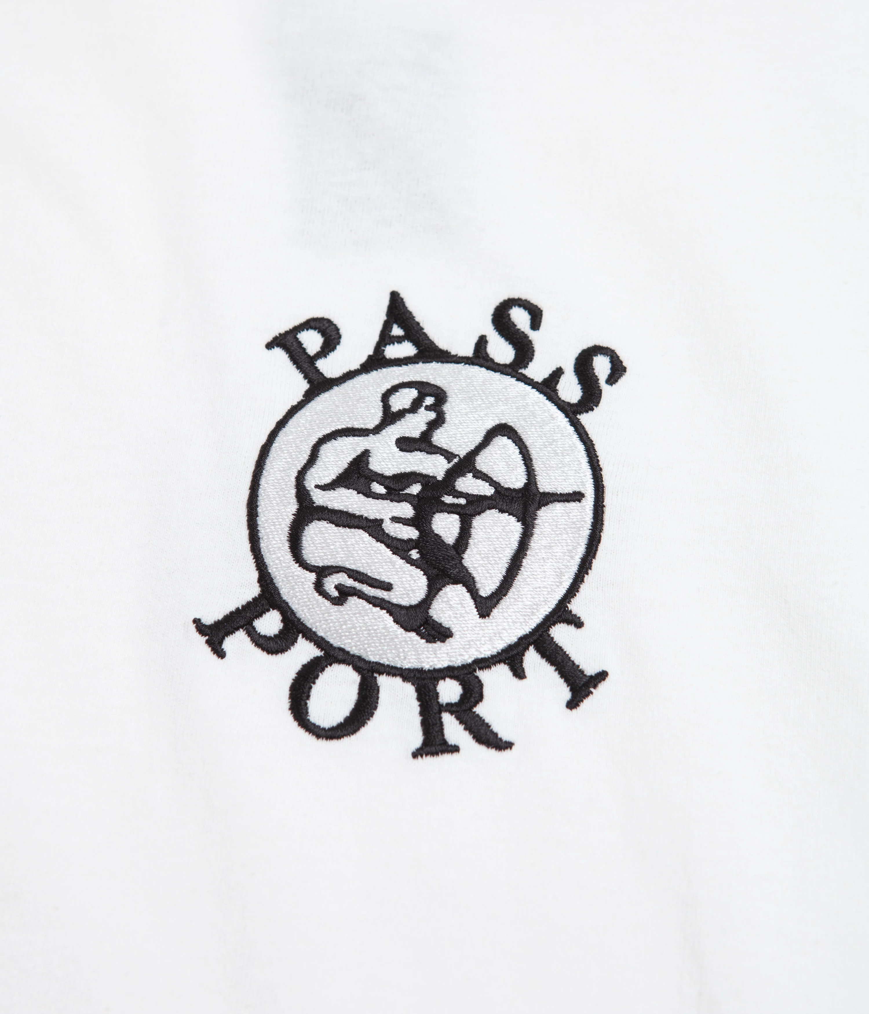 Pass Port Potters Mark Embroidery T-Shirt - White - Image 3