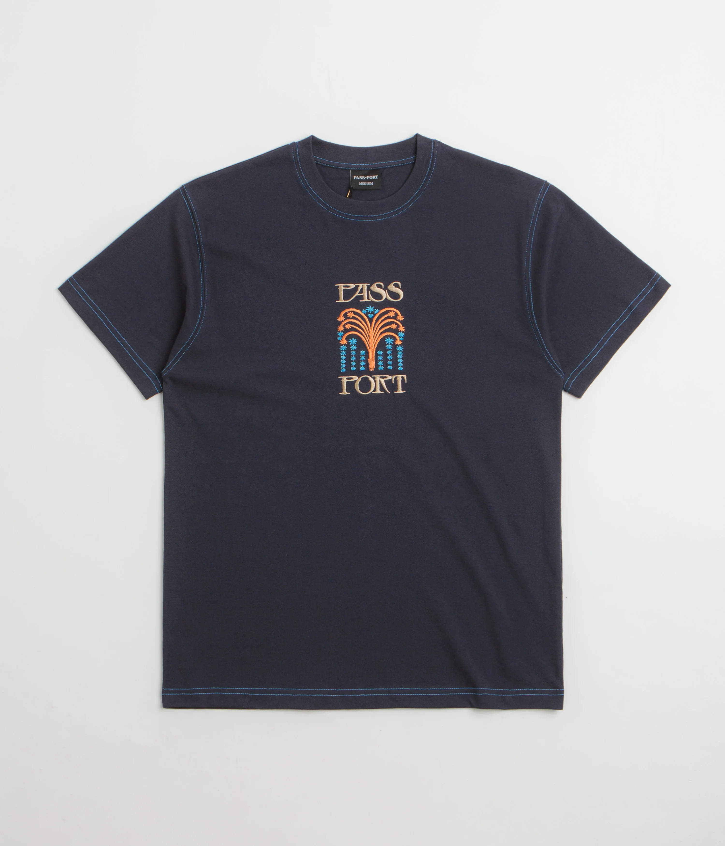 Pass Port Roman Candle T-Shirt - Navy