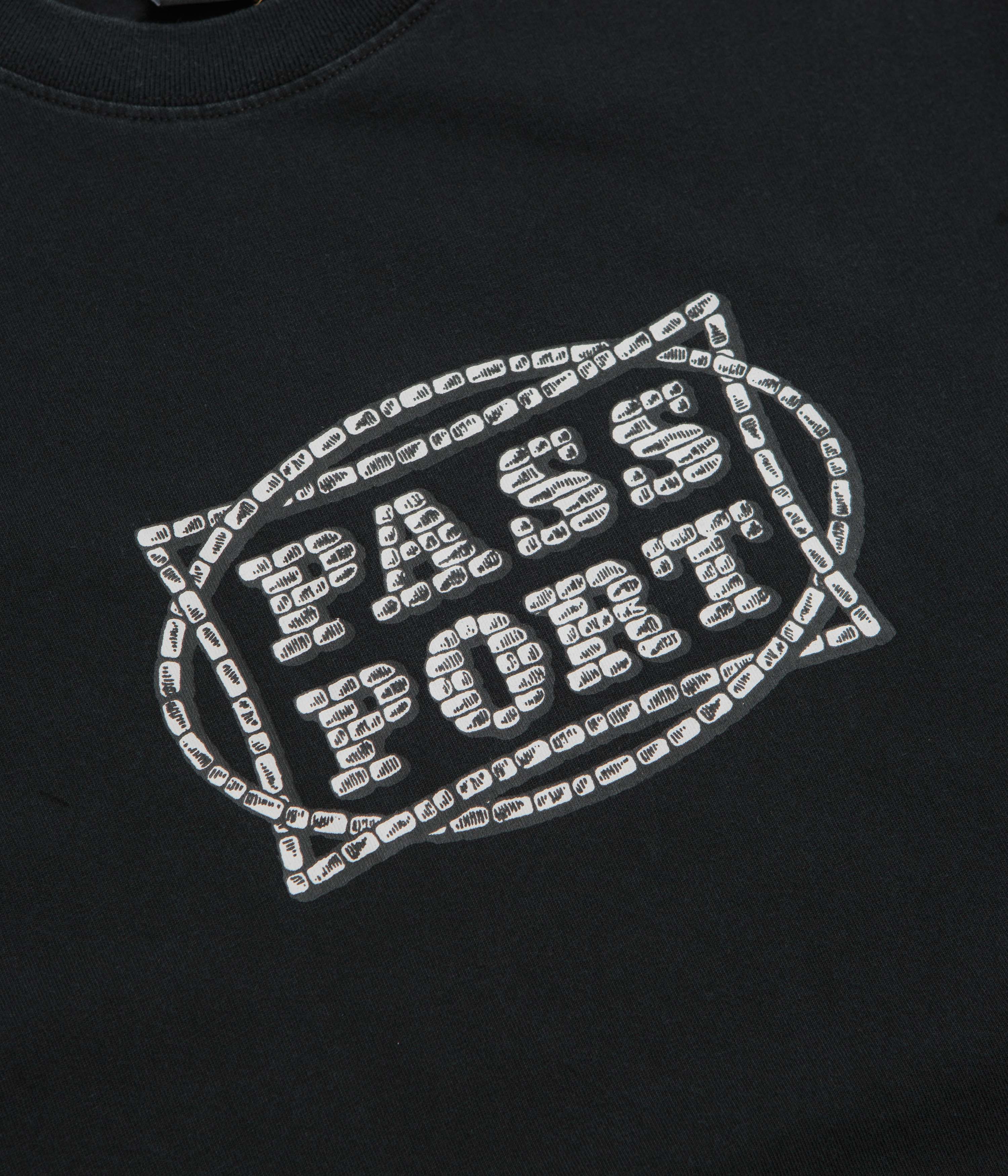 Pass Port Stone Circle T-Shirt - Washed Black - Image 3