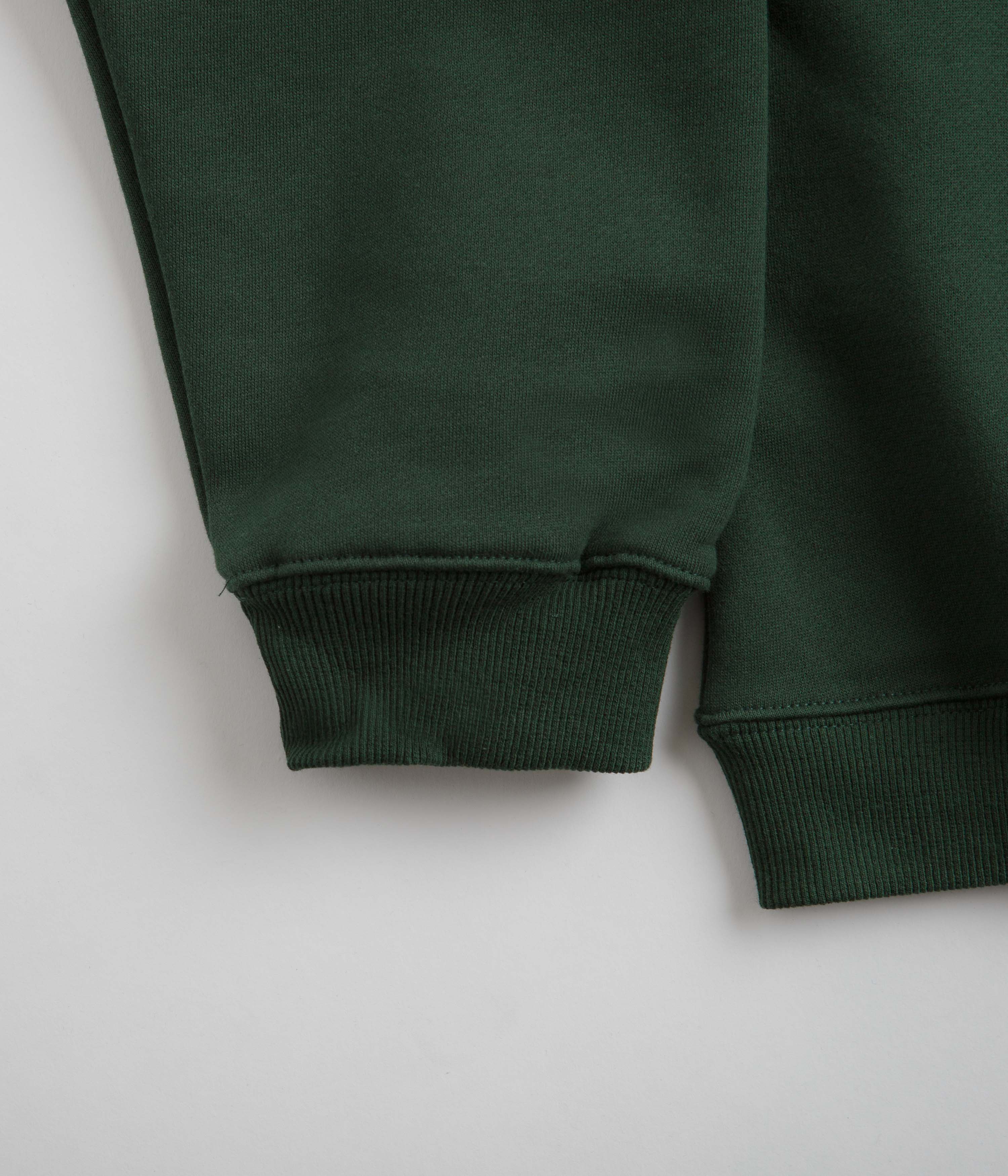 Pass Port Sunken Logo Embroidery Hoodie - Forest Green - Image 2
