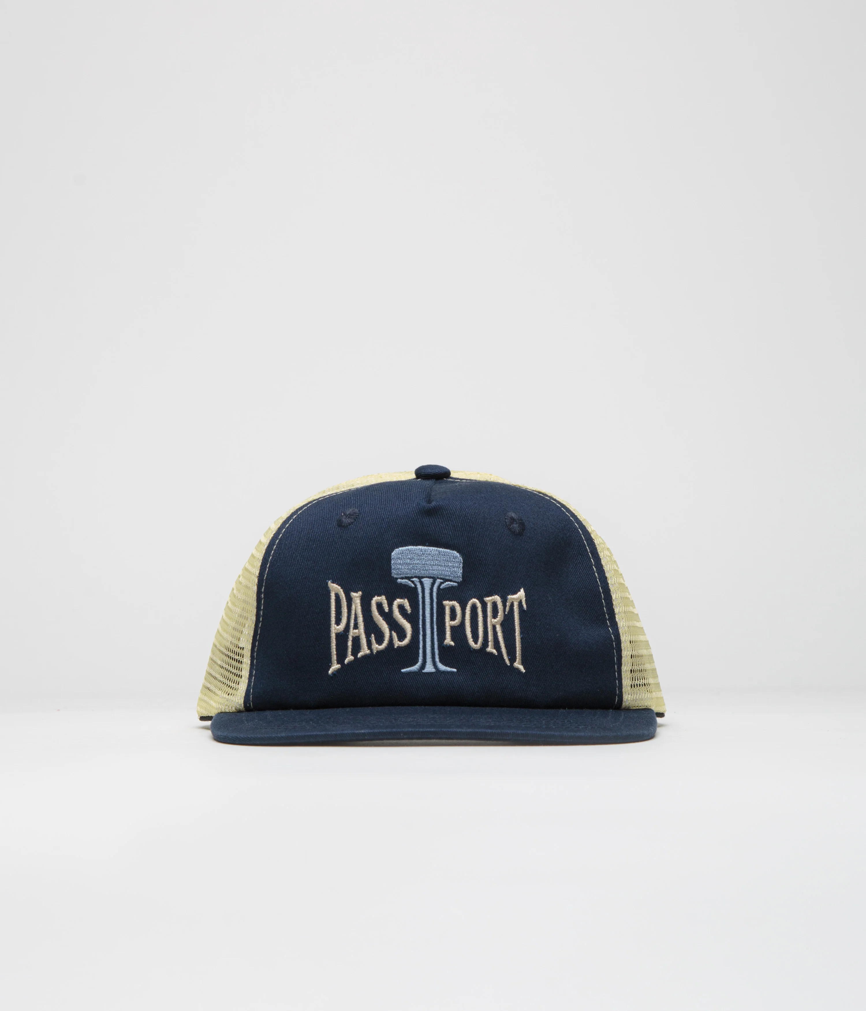 Pass Port Towers Of Water Workers Trucker Cap - Navy / Cream - Image 2