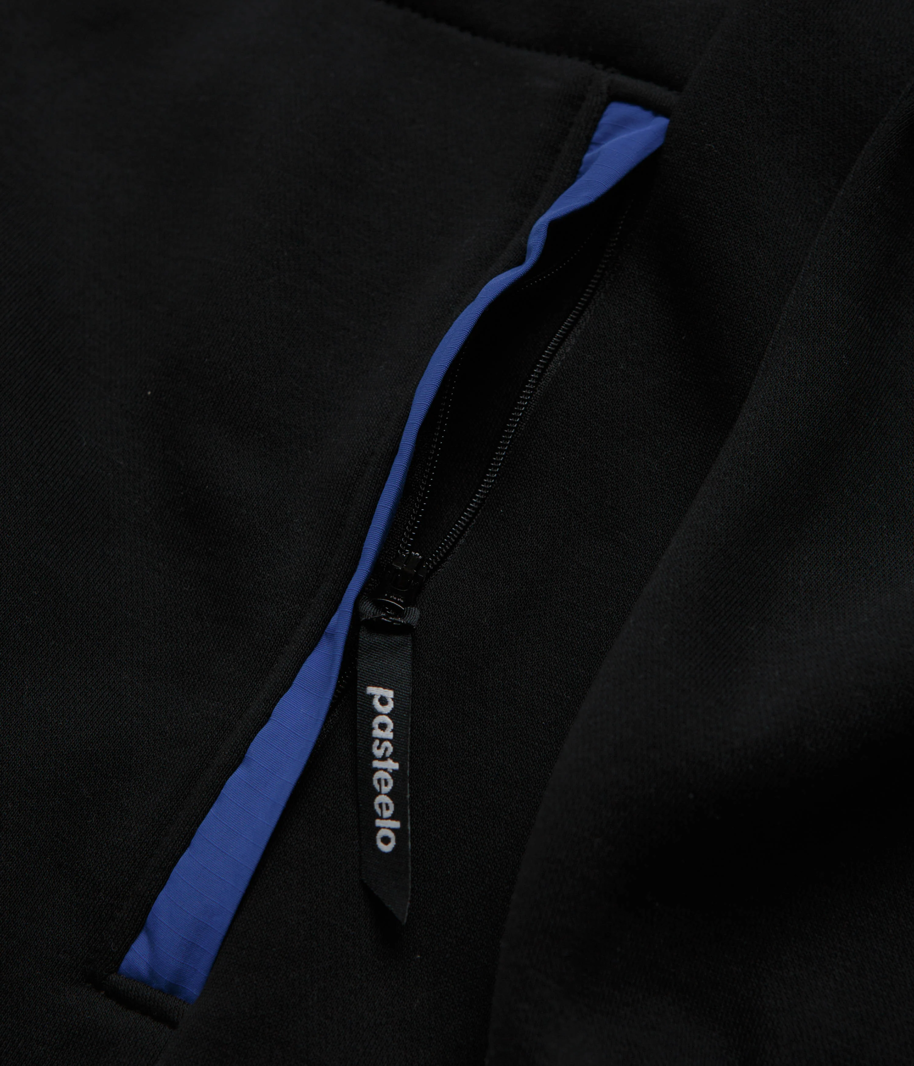 Pasteelo Contrast 1/4 Zip Sweatshirt - Black / Royal - Image 5