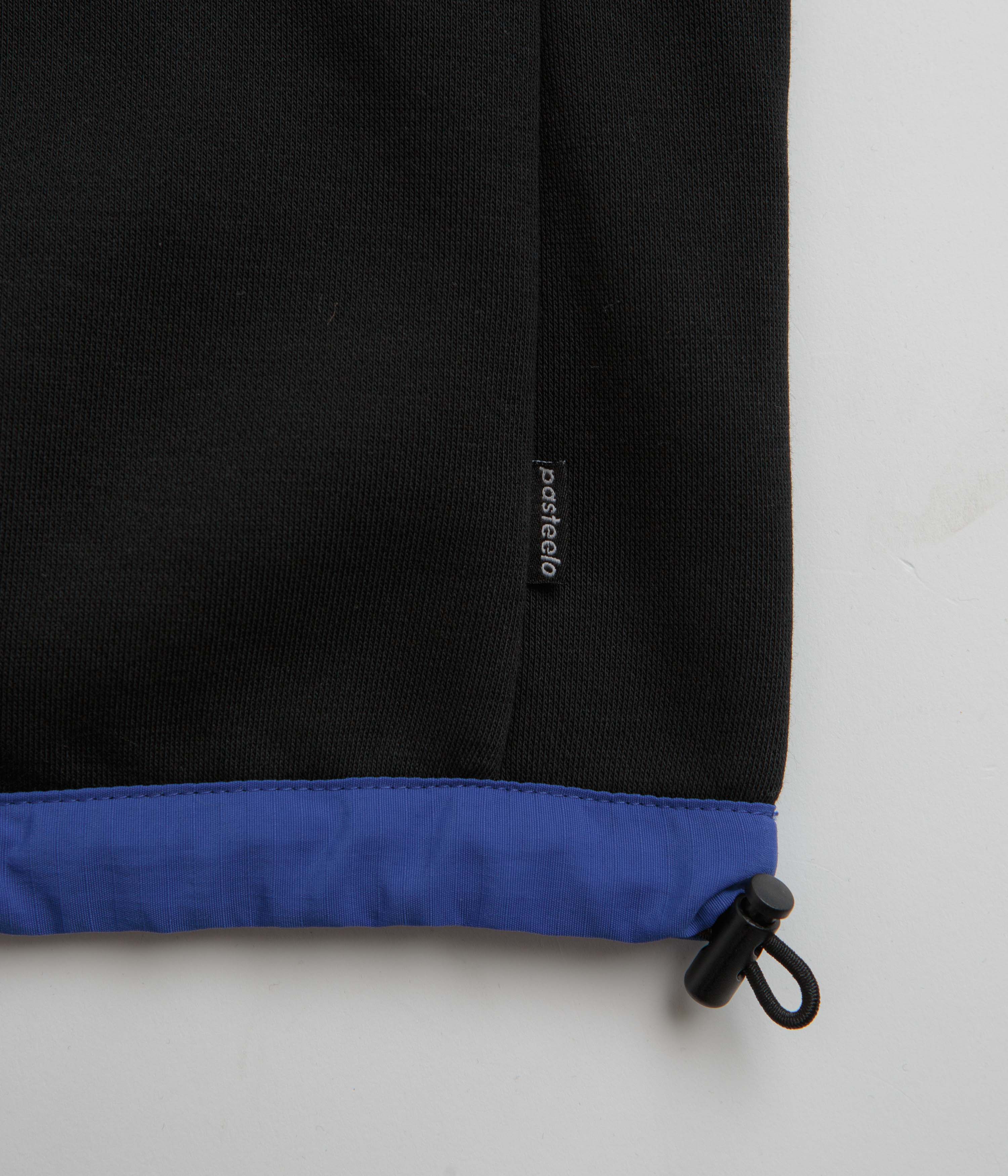 Pasteelo Contrast 1/4 Zip Sweatshirt - Black / Royal - Image 6
