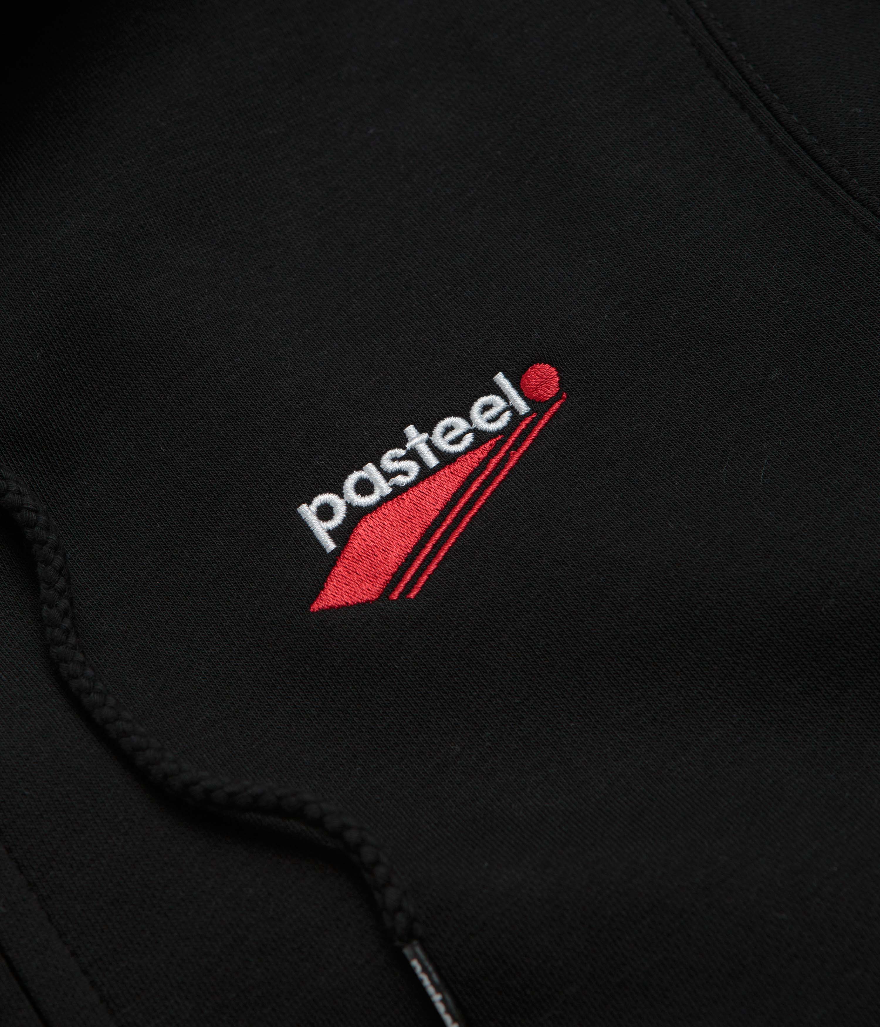 Pasteelo Embroidered O.G. Zip Hoodie - Black - Image 3