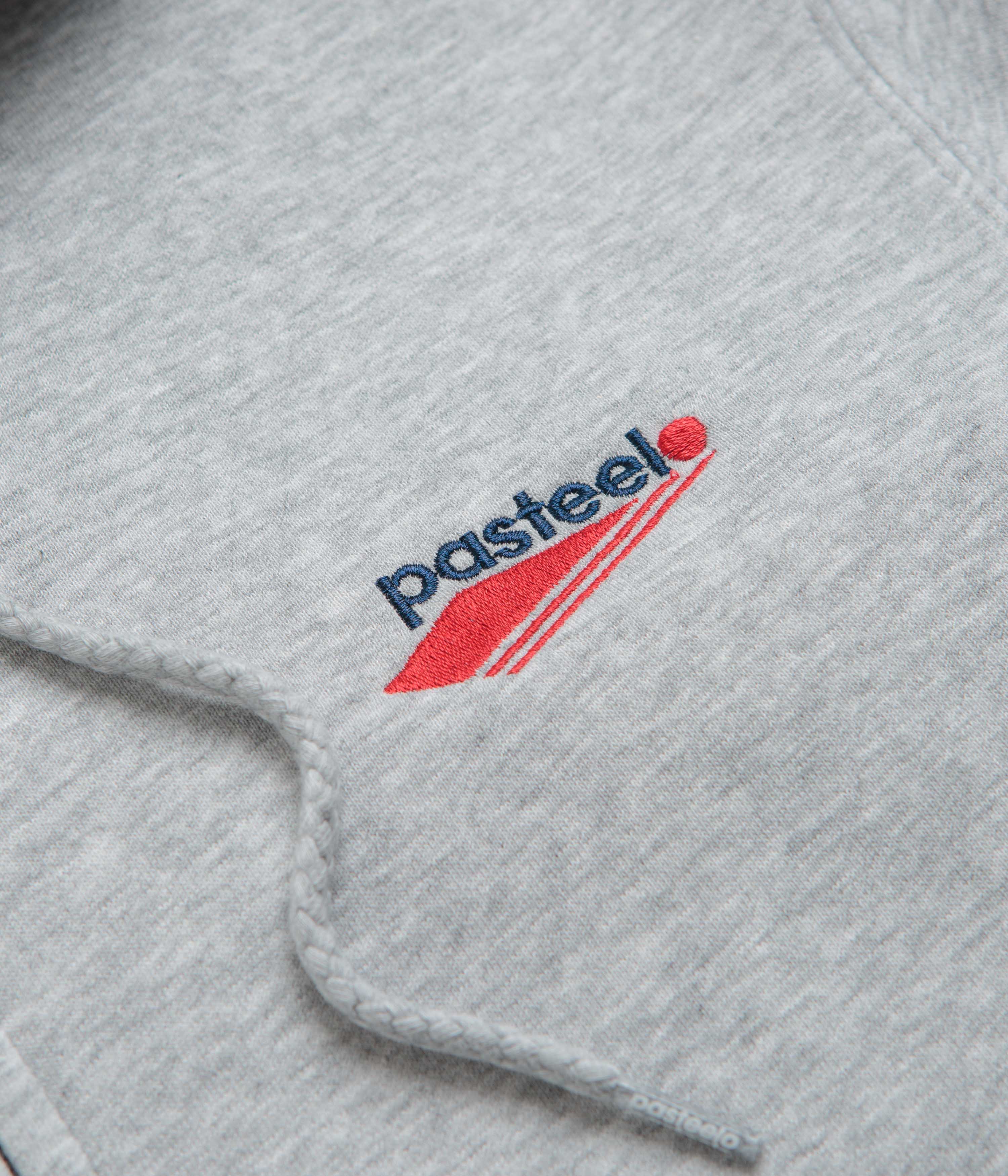 Pasteelo Embroidered O.G. Zip Hoodie - Heather Grey - Image 4