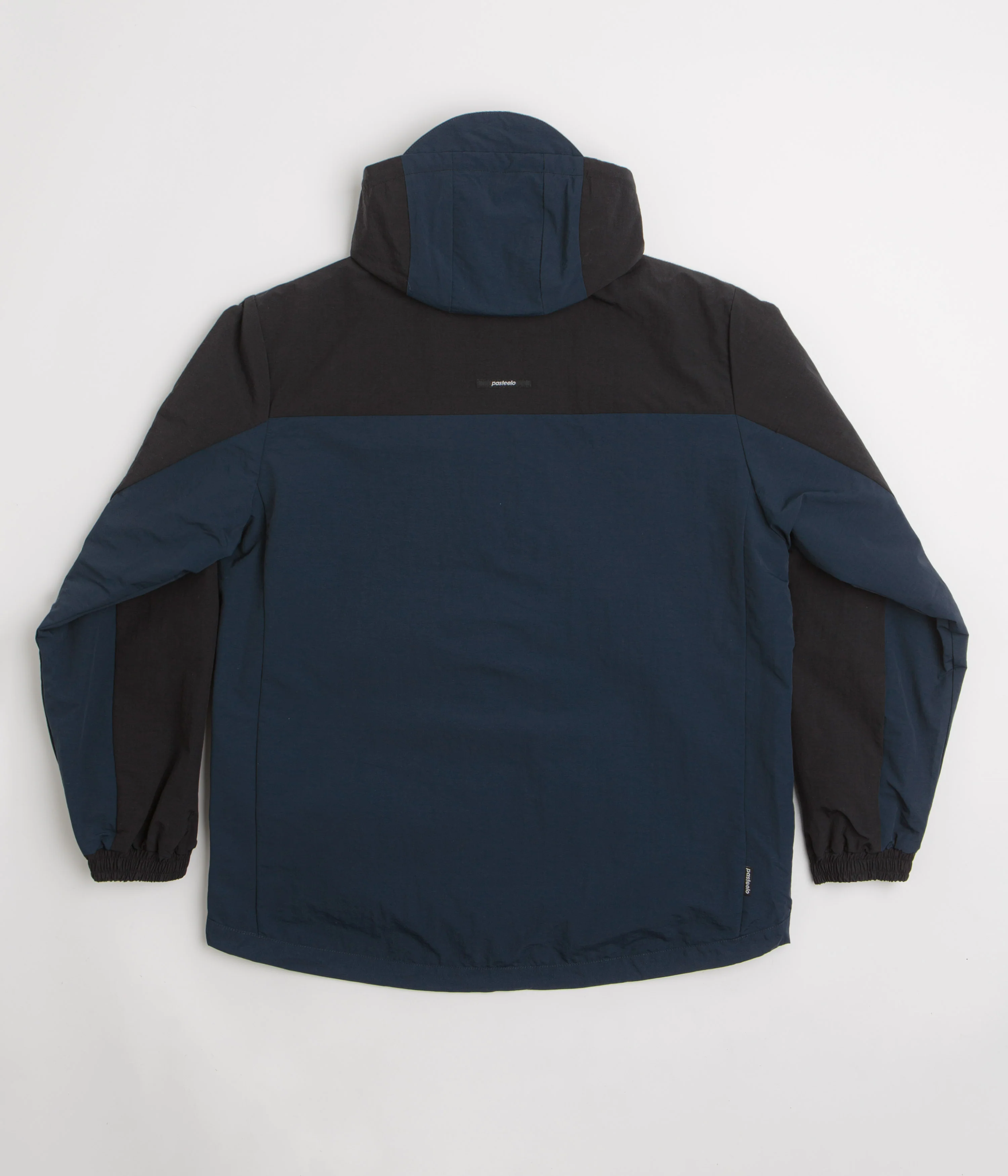 Pasteelo Hooded Windbreaker Jacket - Black / Navy - Image 3