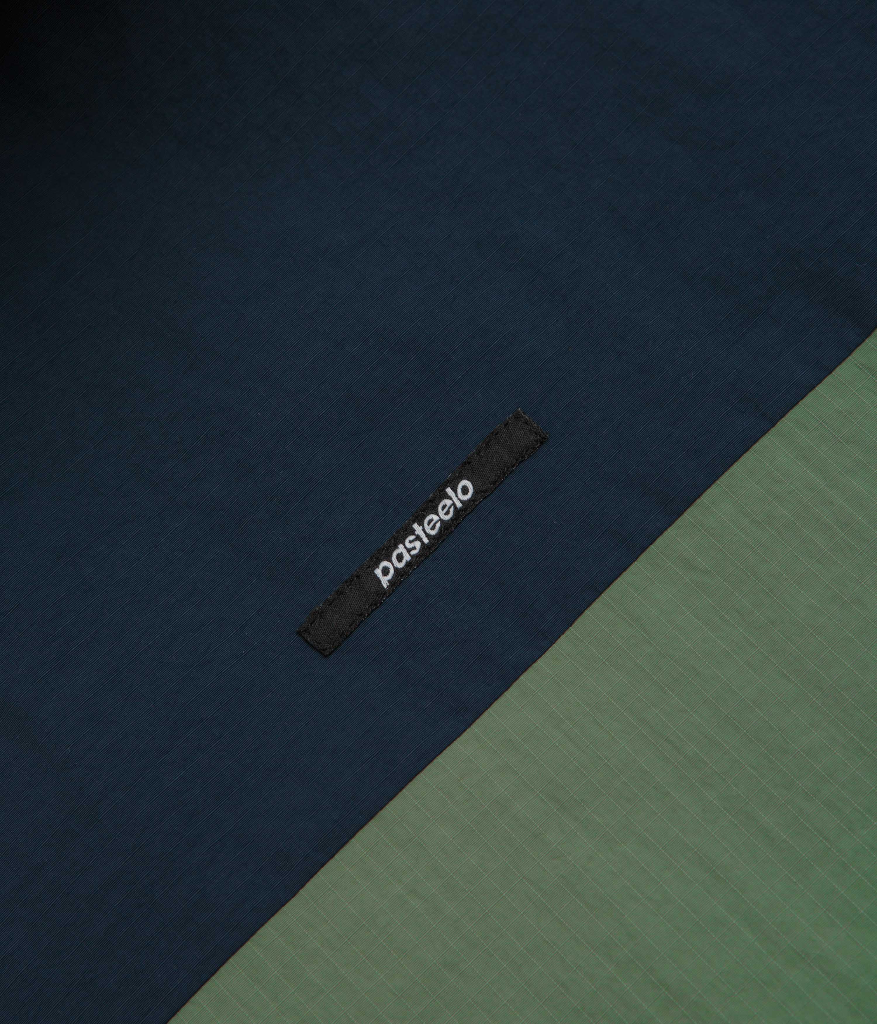Pasteelo Hooded Windbreaker Jacket - Navy / Olive / Gold - Image 6