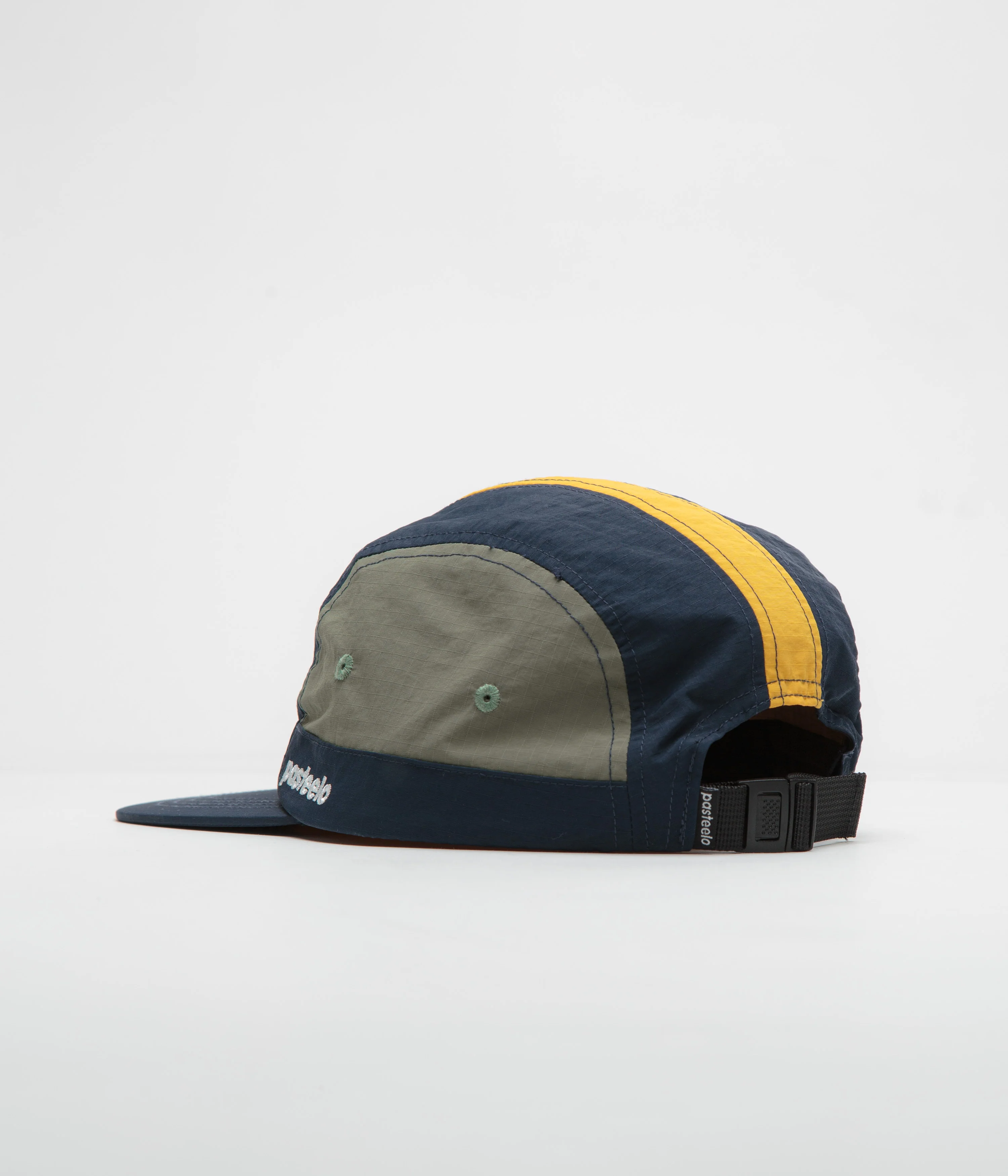 Pasteelo Stripe Cap - Navy / Olive / Gold - Image 3